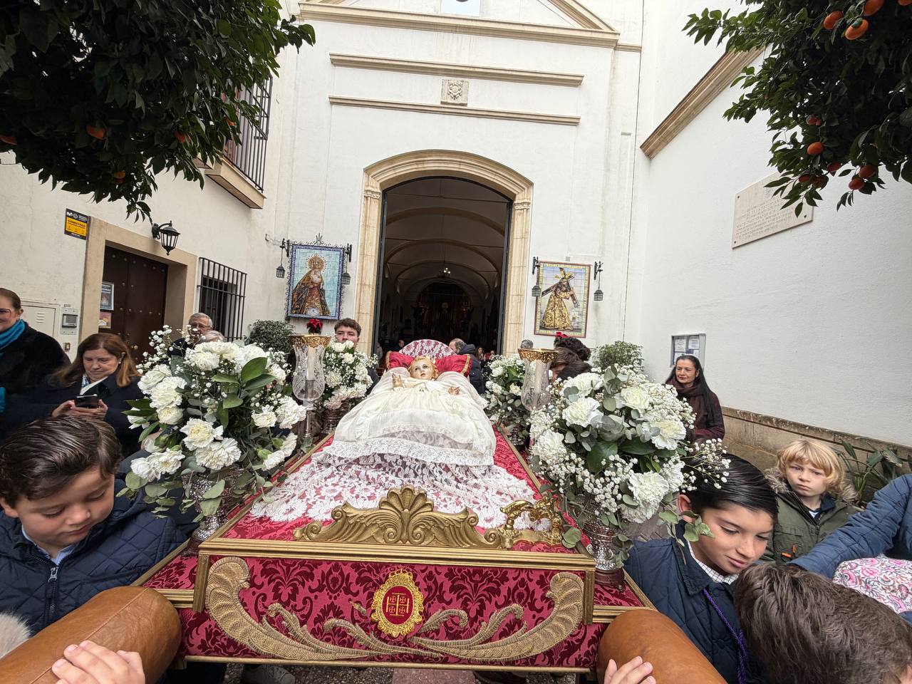 Salida del traslado del Niño Jesús desde San Juan de Letrán.
