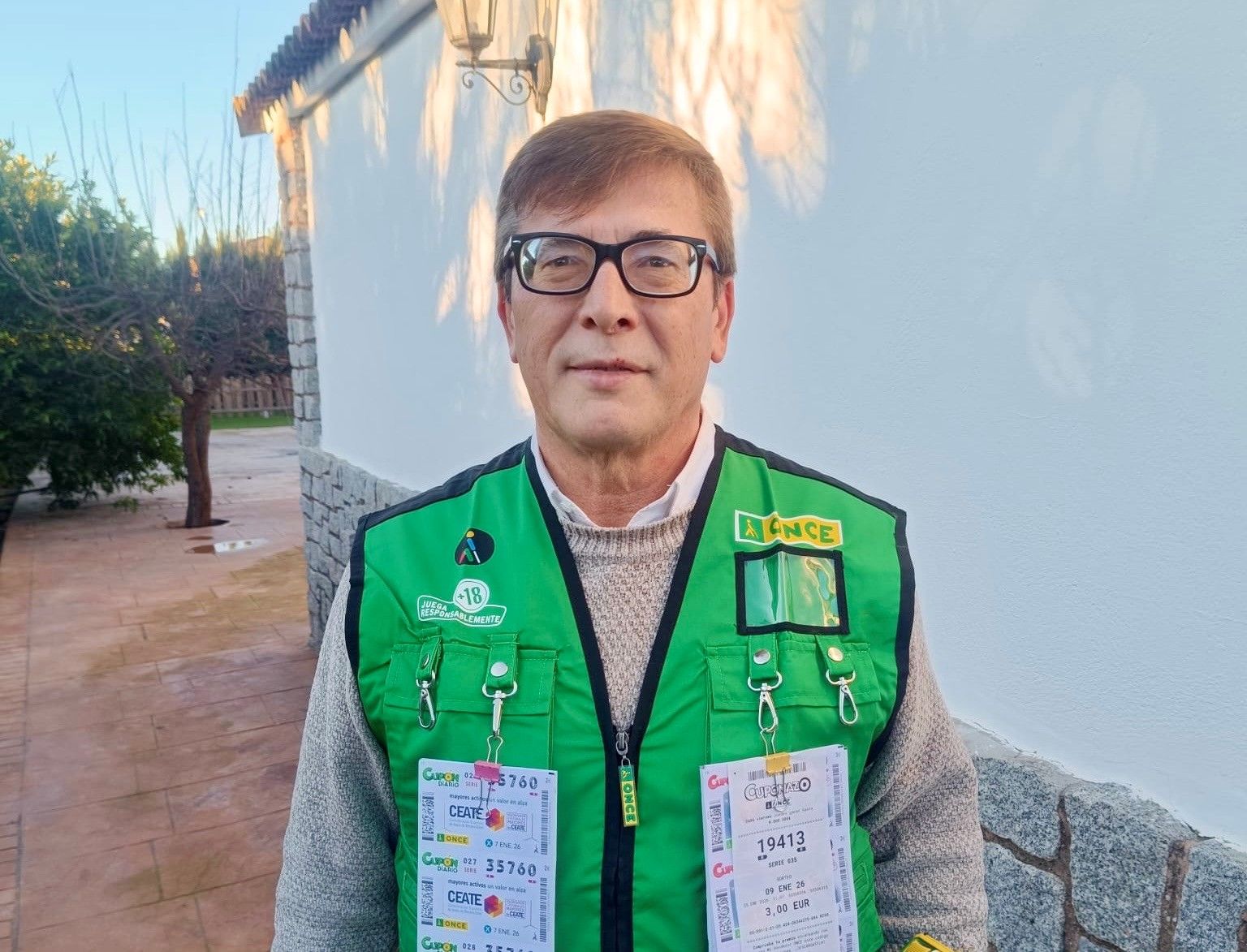 Joaquín Expósito, vendedor de la ONCE que reparte fortuna en Córdoba.