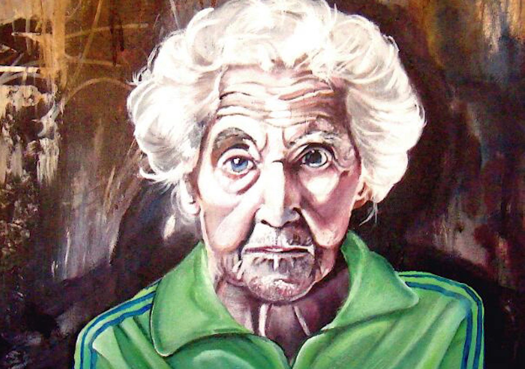 Ilustración de una anciana. 