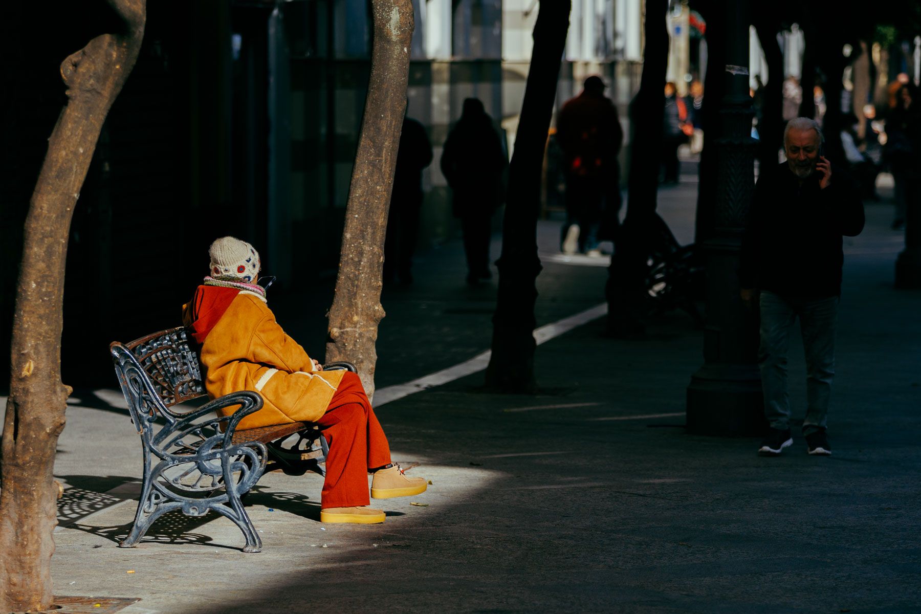 Una persona, ante la ola de frío. Una persona, ante la ola de frío.