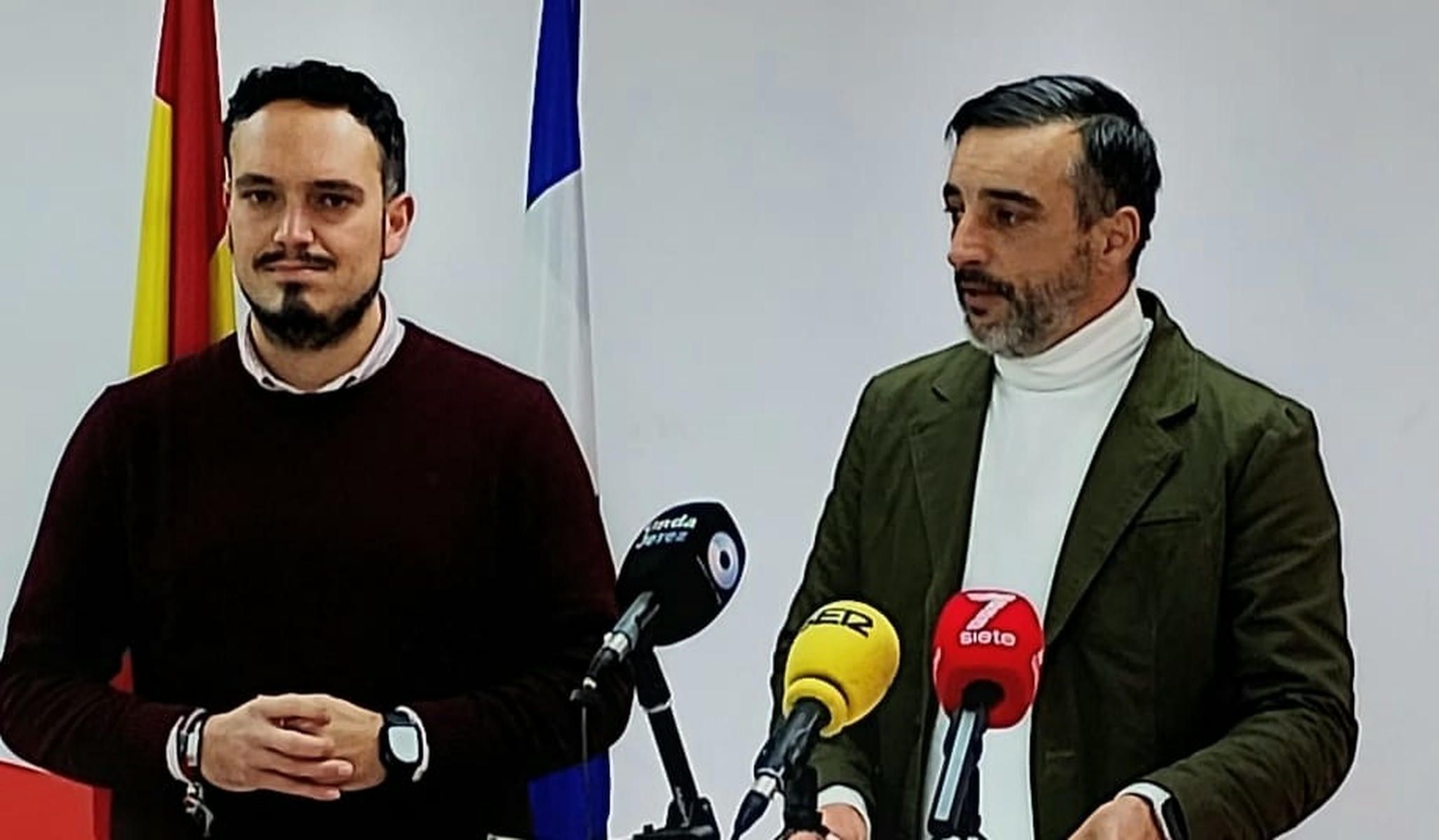 La rueda de prensa del PSOE de Jerez.