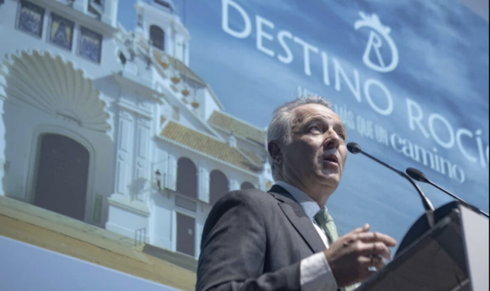 José Manuel Soto, en un acto de la fundación Destino Rocío.