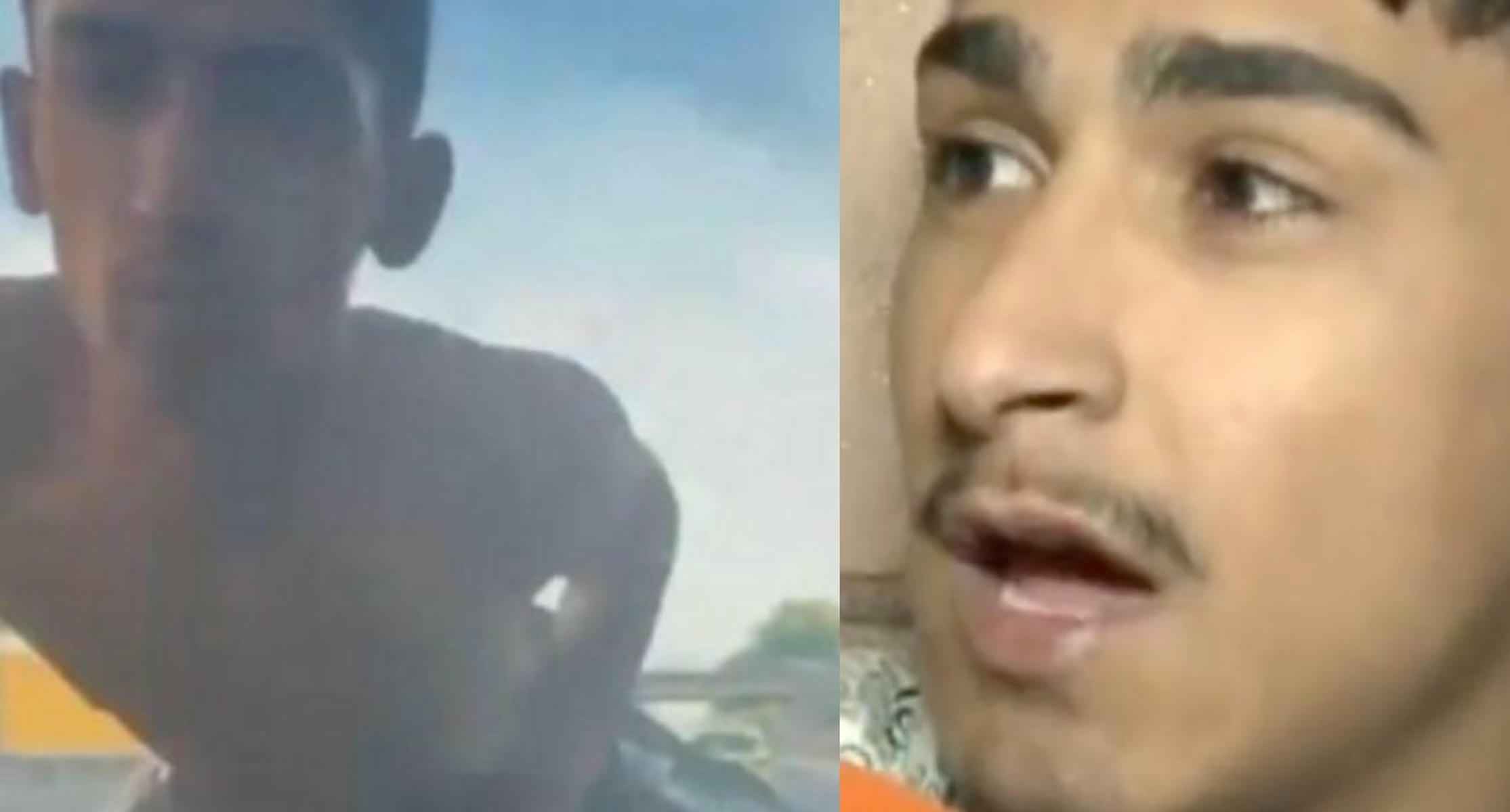 El joven, subido al capó, y confesando que no se acuerda de nada. El joven, subido al capó, y confesando que no se acuerda de nada.