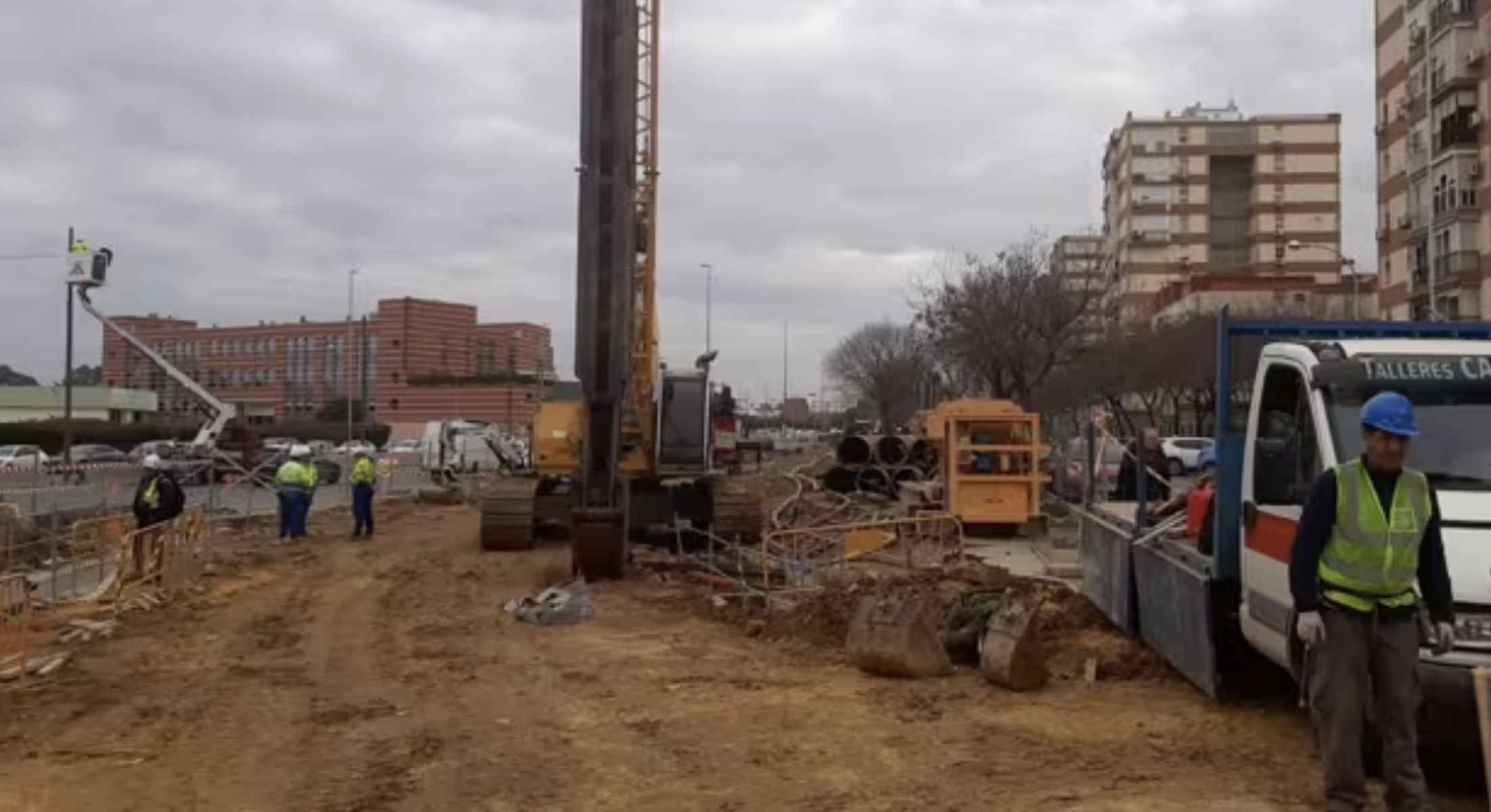 Imagen de archivo de las obras del metro de Sevilla.