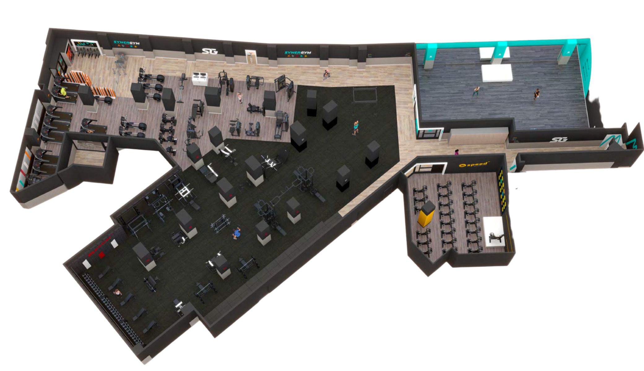 El plano de cómo será el Synergym, publicado en la web de la empresa. El plano de cómo será el Synergym, publicado en la web de la empresa.