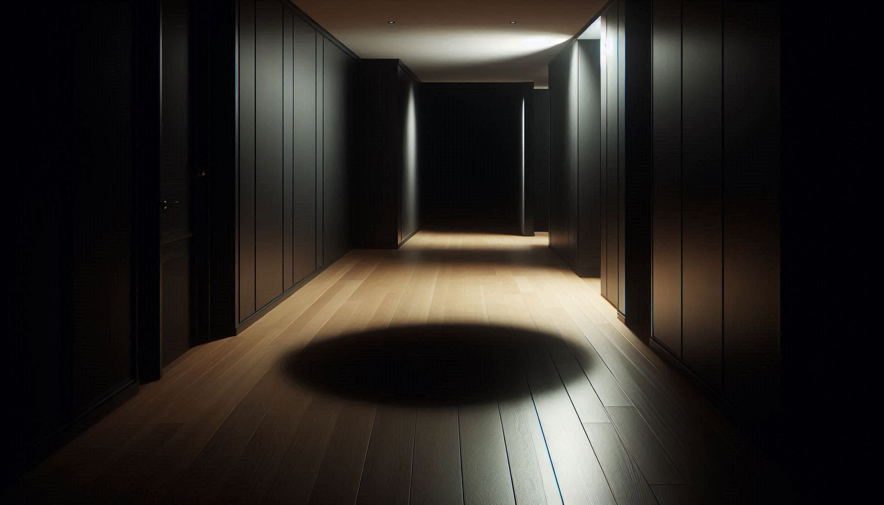 Una sombra en una casa.