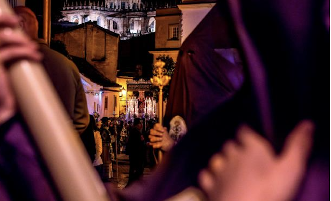 El palio de La O por plaza Peones, portada del anuario. 