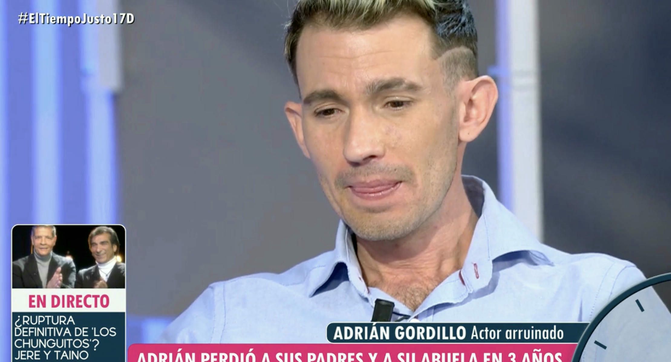 Adrián Gordillo, en 'El tiempo justo', en Telecinco.