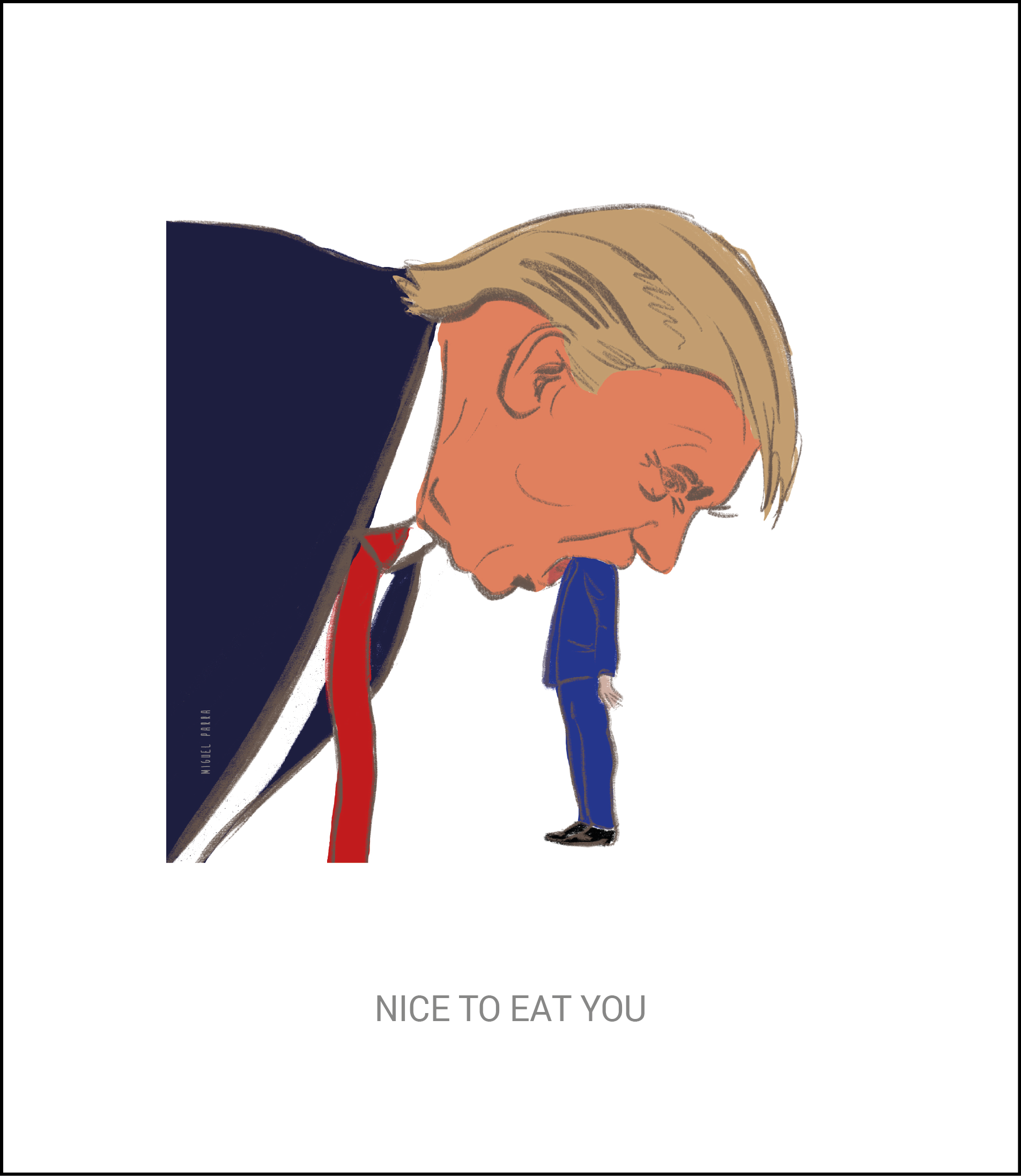 Saludo presidencial, la viñeta de Miguel Parra. Saludo presidencial, la viñeta de Miguel Parra.