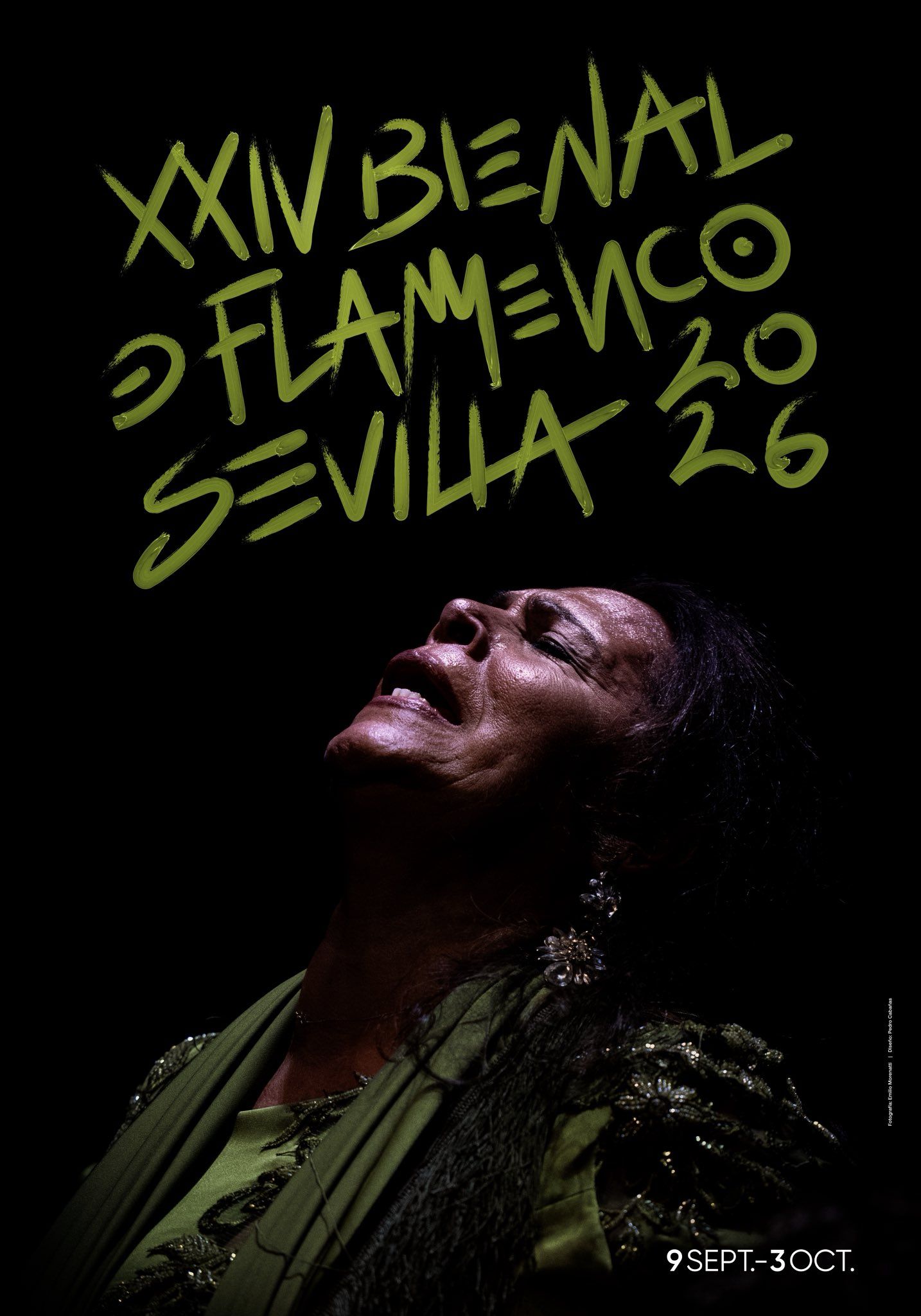 Cartel de la XXIV Bienal de Flamenco de Sevilla que se va a celebrar durante el mes de septiembre de 2026.