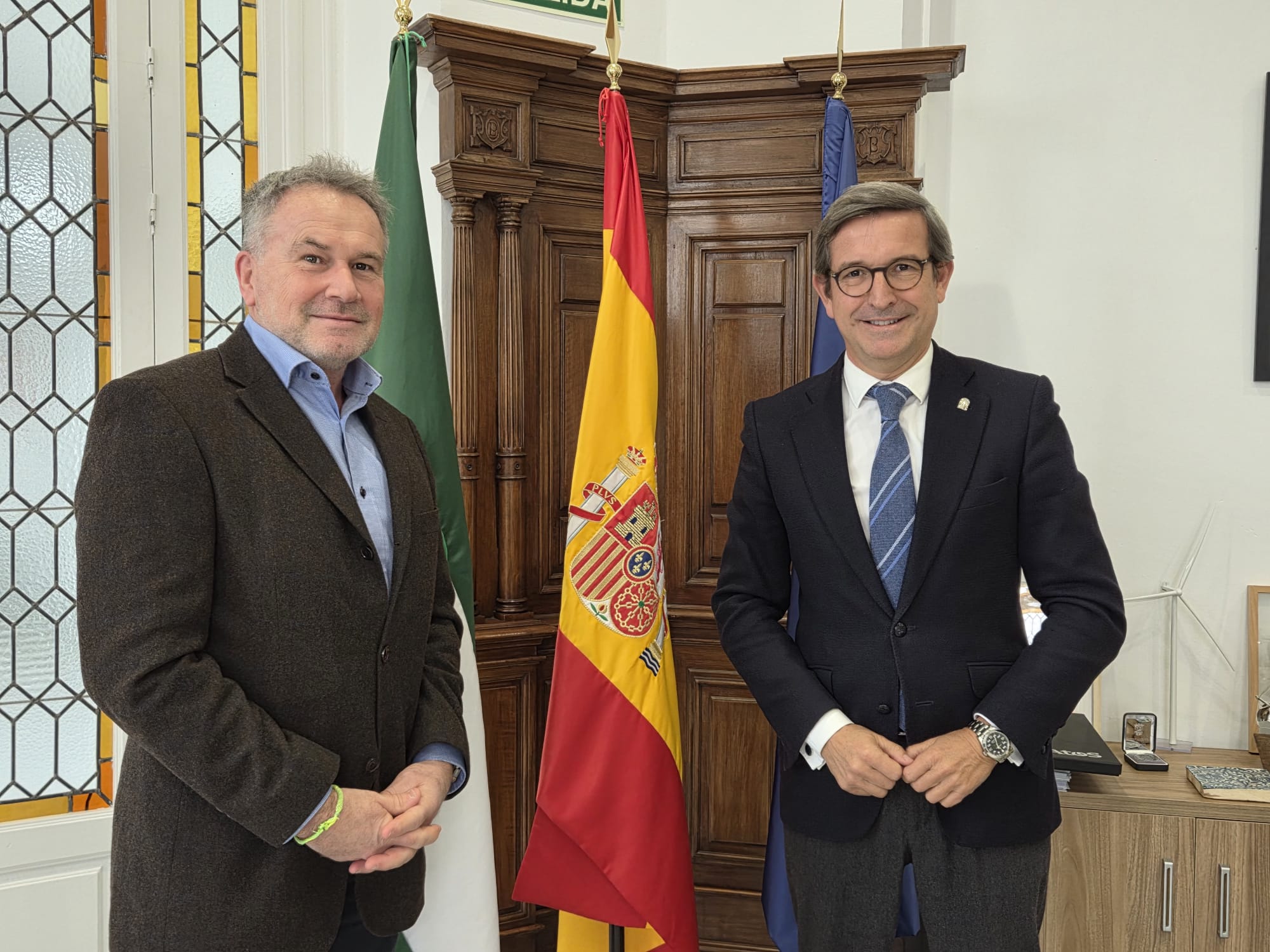 La reunión del consejero con el director técnico de RCF.