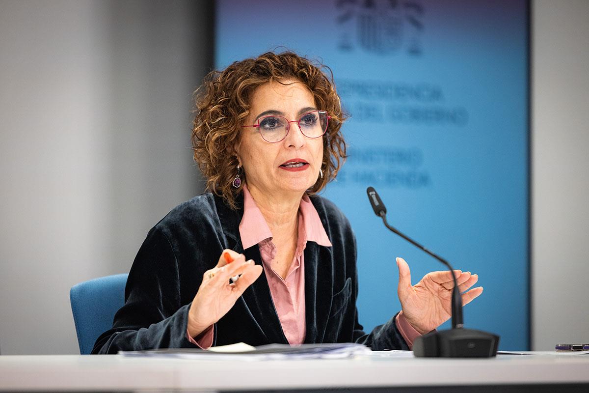 La ministra Montero, durante el Consejo de Política Fiscal y Financiera de este miércoles.