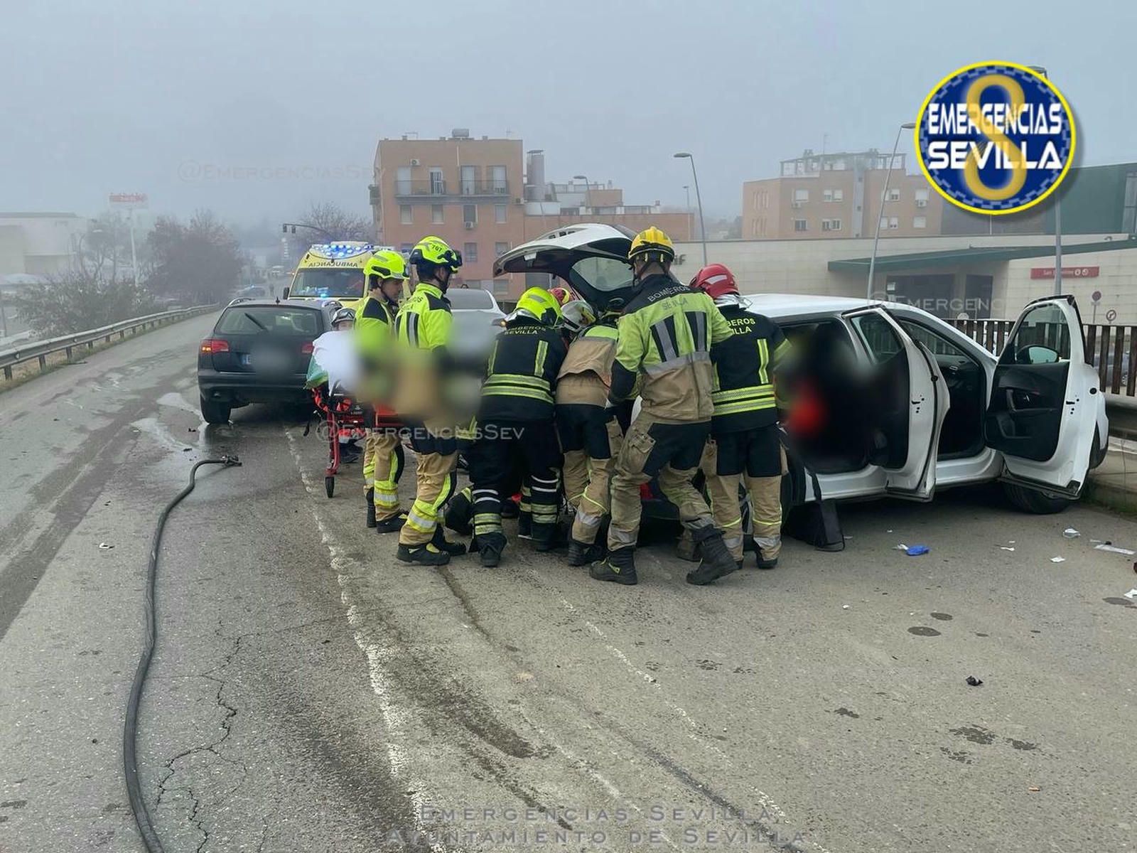 Los vehículos afectados por el accidente.