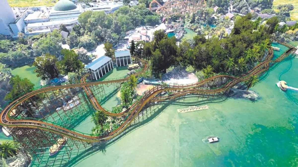 La montaña rusa que se iba a crear en Isla Mágica.