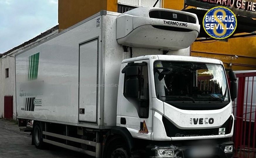 El camión que conducía el conductor ebrio.