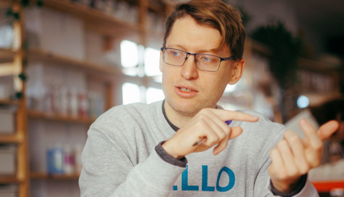 Andray, durante la entrevista.