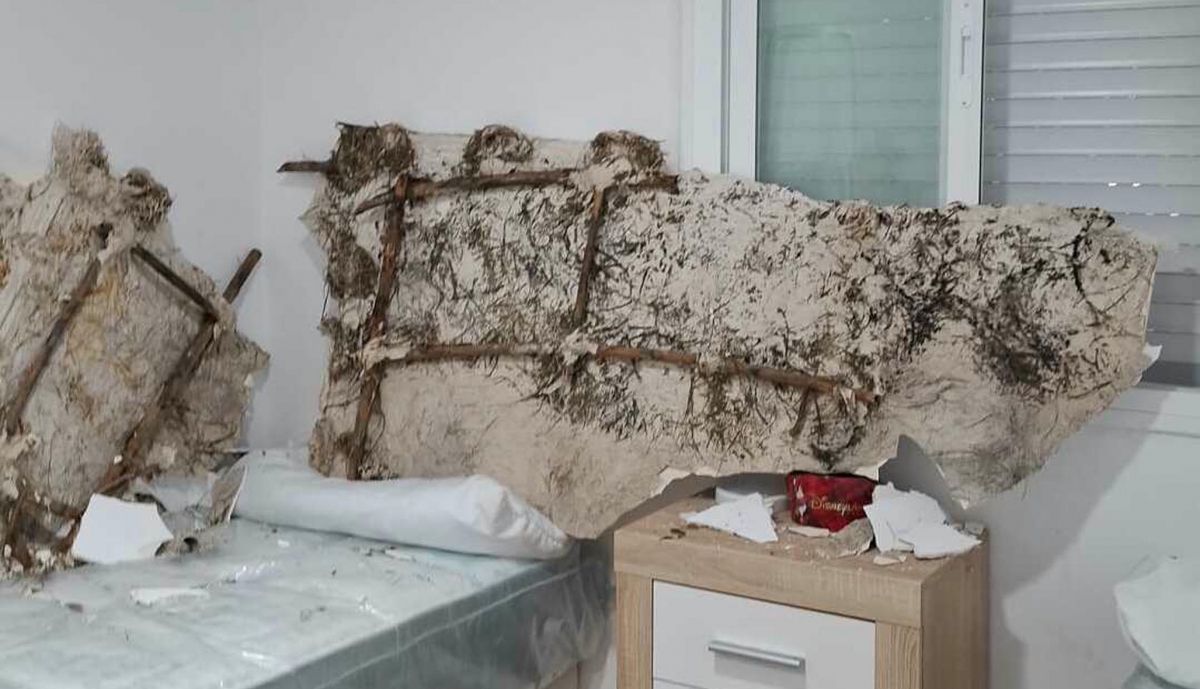 La caída del techo en La Asunción.