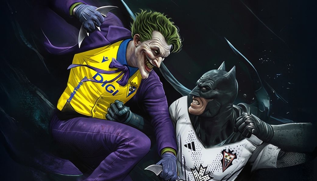 Detalle del cartel del partido entre el Cádiz CF y el Albacete.