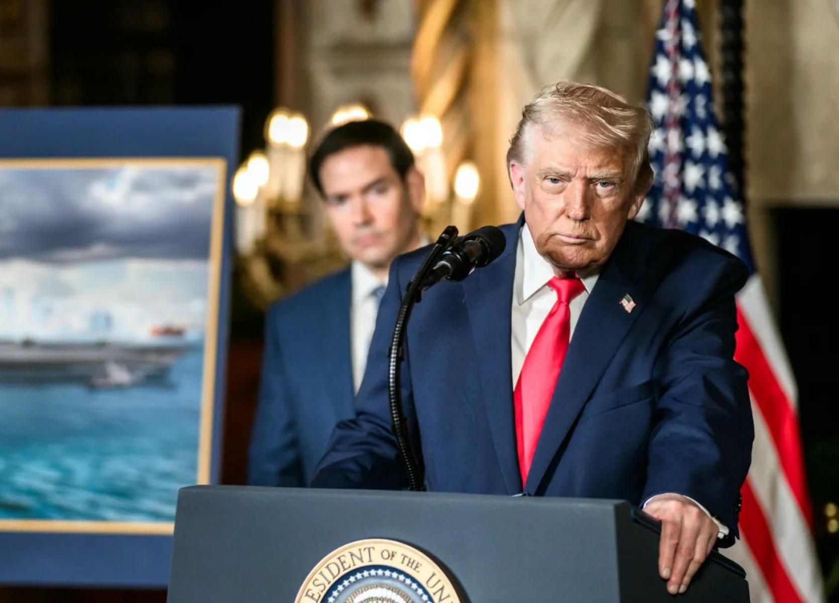 Trump, en una rueda de prensa.