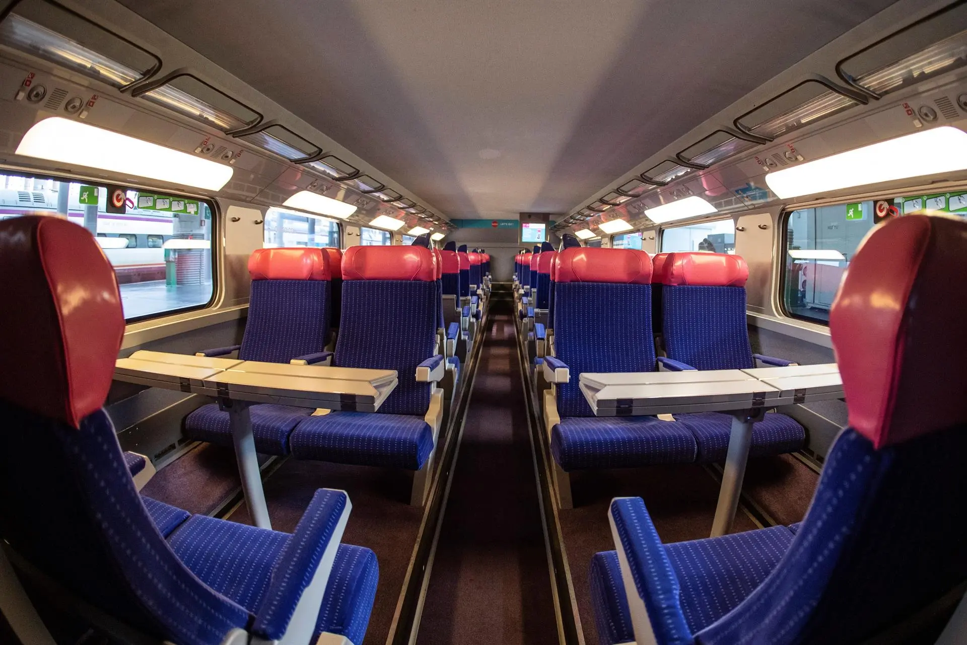 Interior de un vagón de tren, en una imagen de archivo.