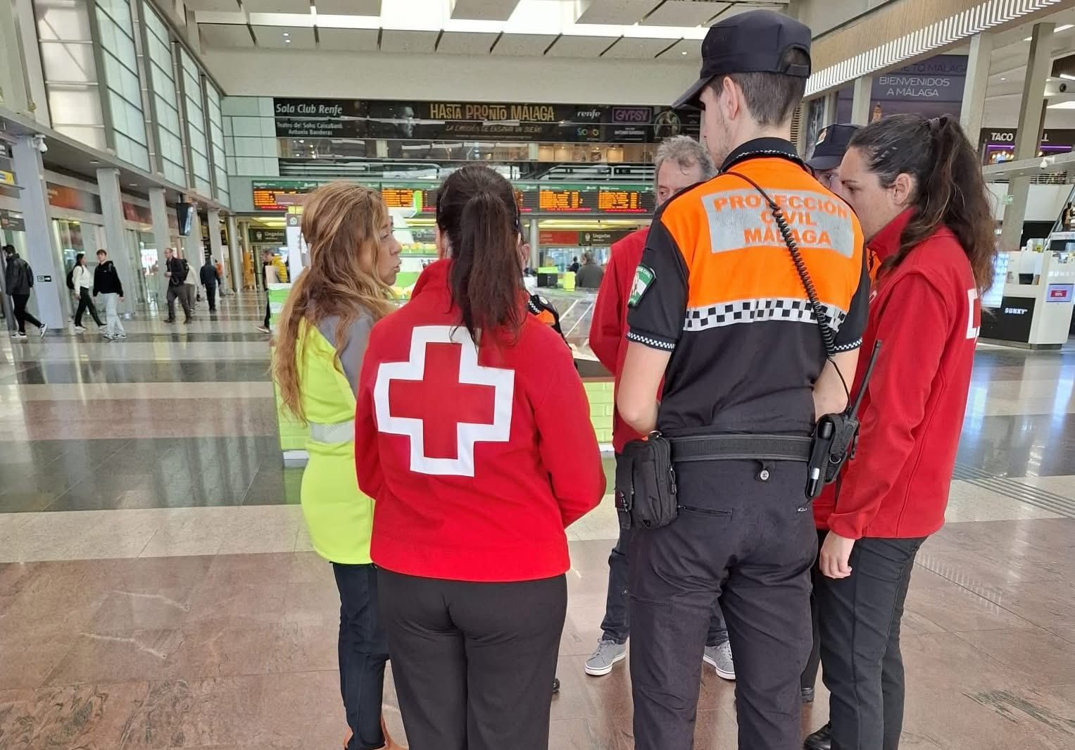 Dispositivo de emergencias en la Estación María Zambrano de Málaga.