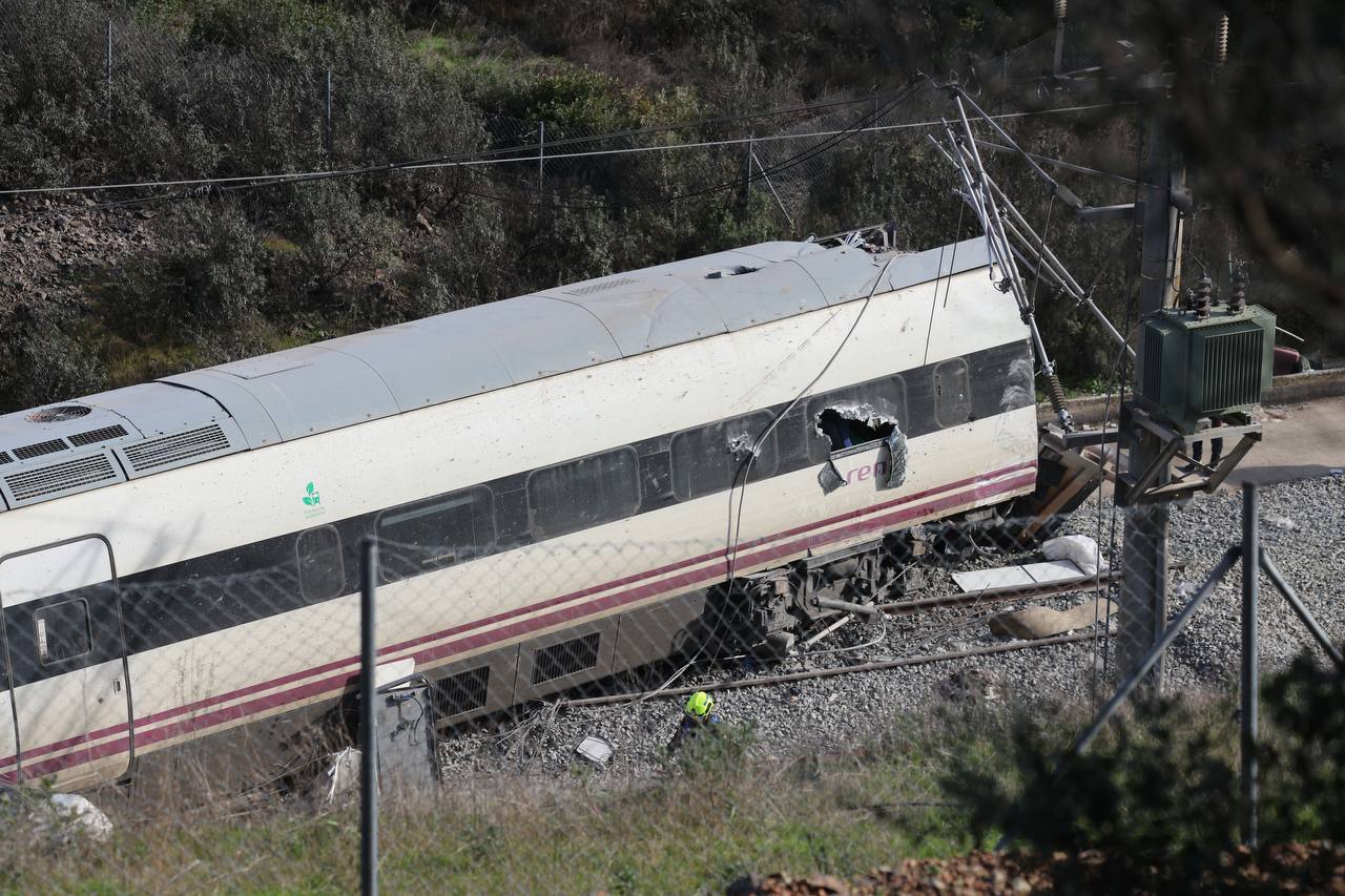 El tren Alvia accidentado en Adamuz.