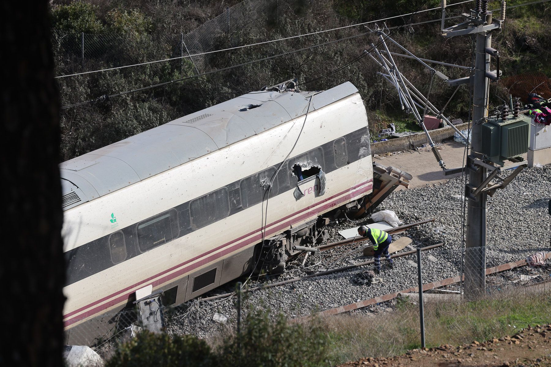 El Alvia accidentado en Adamuz. El Alvia accidentado en Adamuz.
