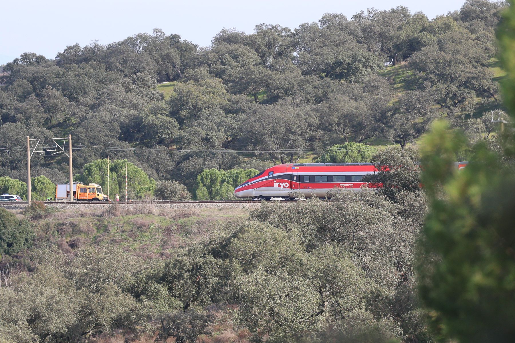 Una imagen del tren Iryo que descarriló el domingo por la noche en Adamuz.