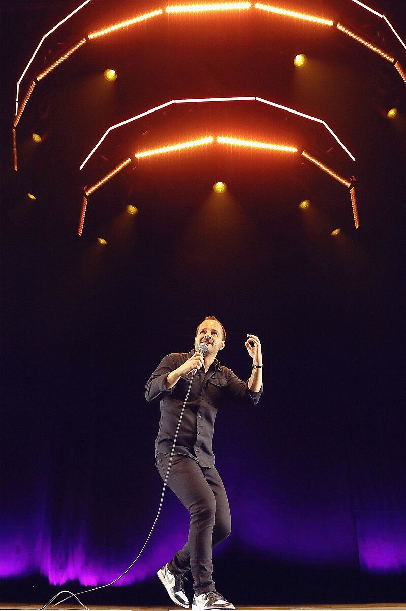 Ángel Martín, en uno de sus shows.