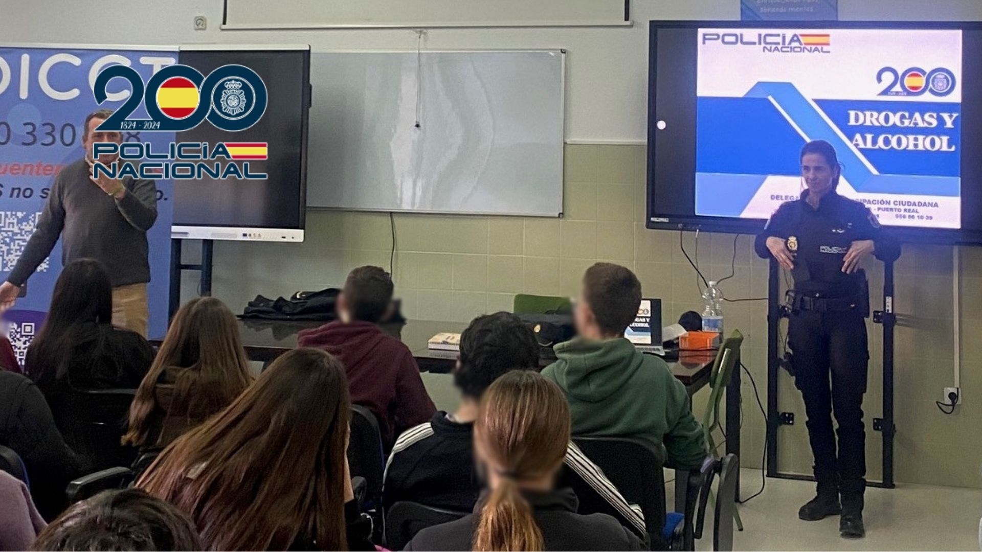 La Policía Nacional advierte de los peligros del consumo de drogas en los institutos. La Policía Nacional advierte de los peligros del consumo de drogas en los institutos.