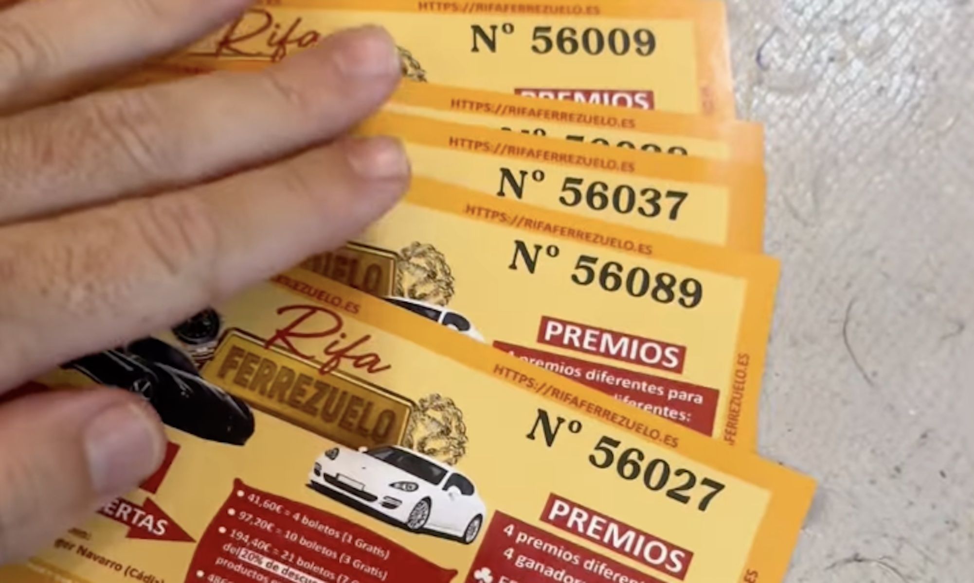 Los boletos para %22la rifa más valiosa de España%22 en Cádiz.