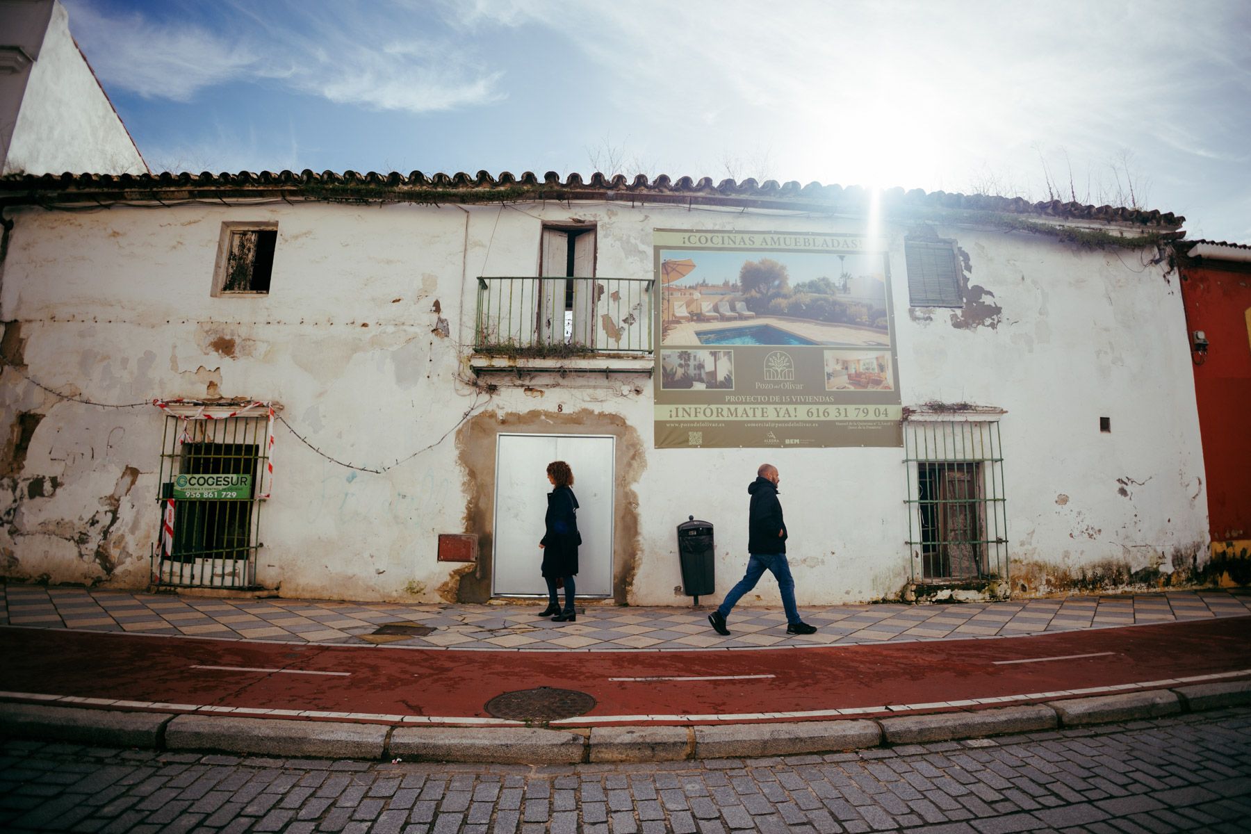 Finca de Pozo del Olivar donde se levantará un conjunto residencial con 15 viviendas, en una imagen de este mismo jueves.