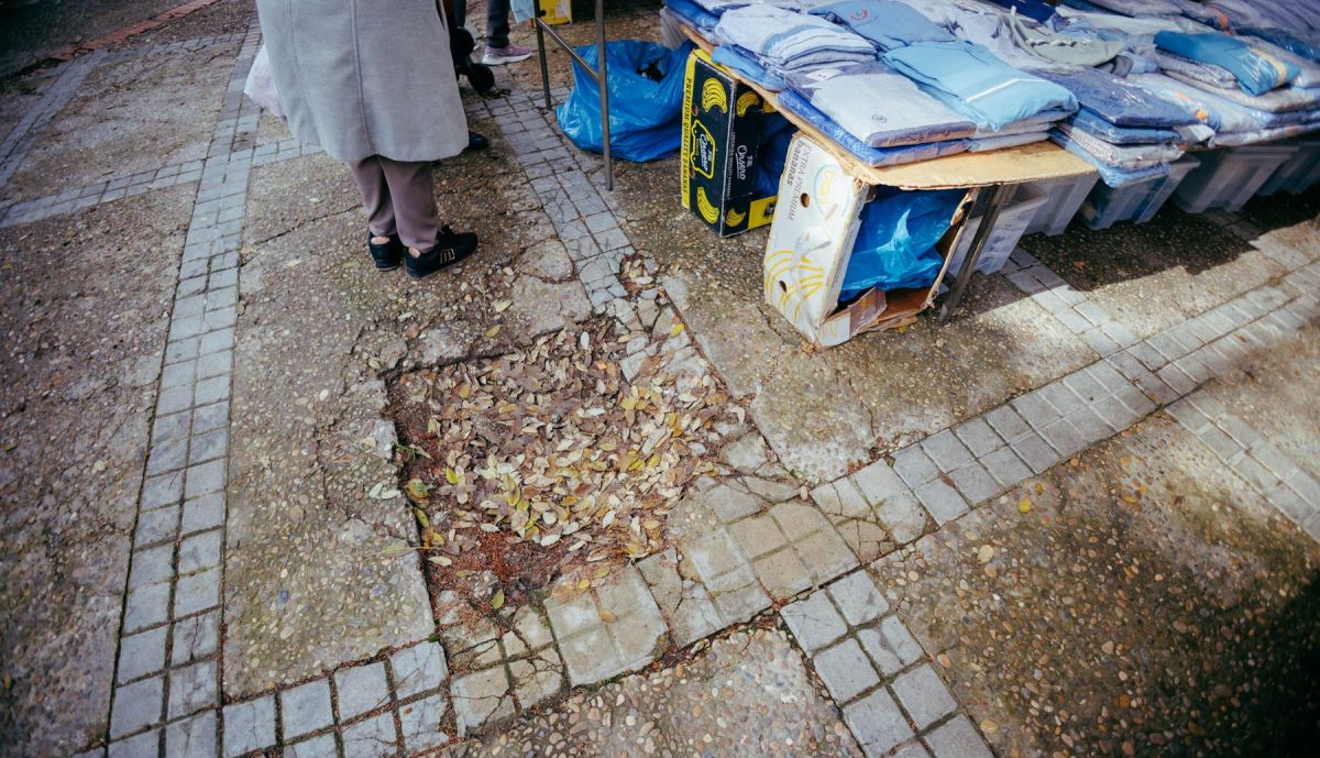 Así se encuentra la Plaza de la Constitución.