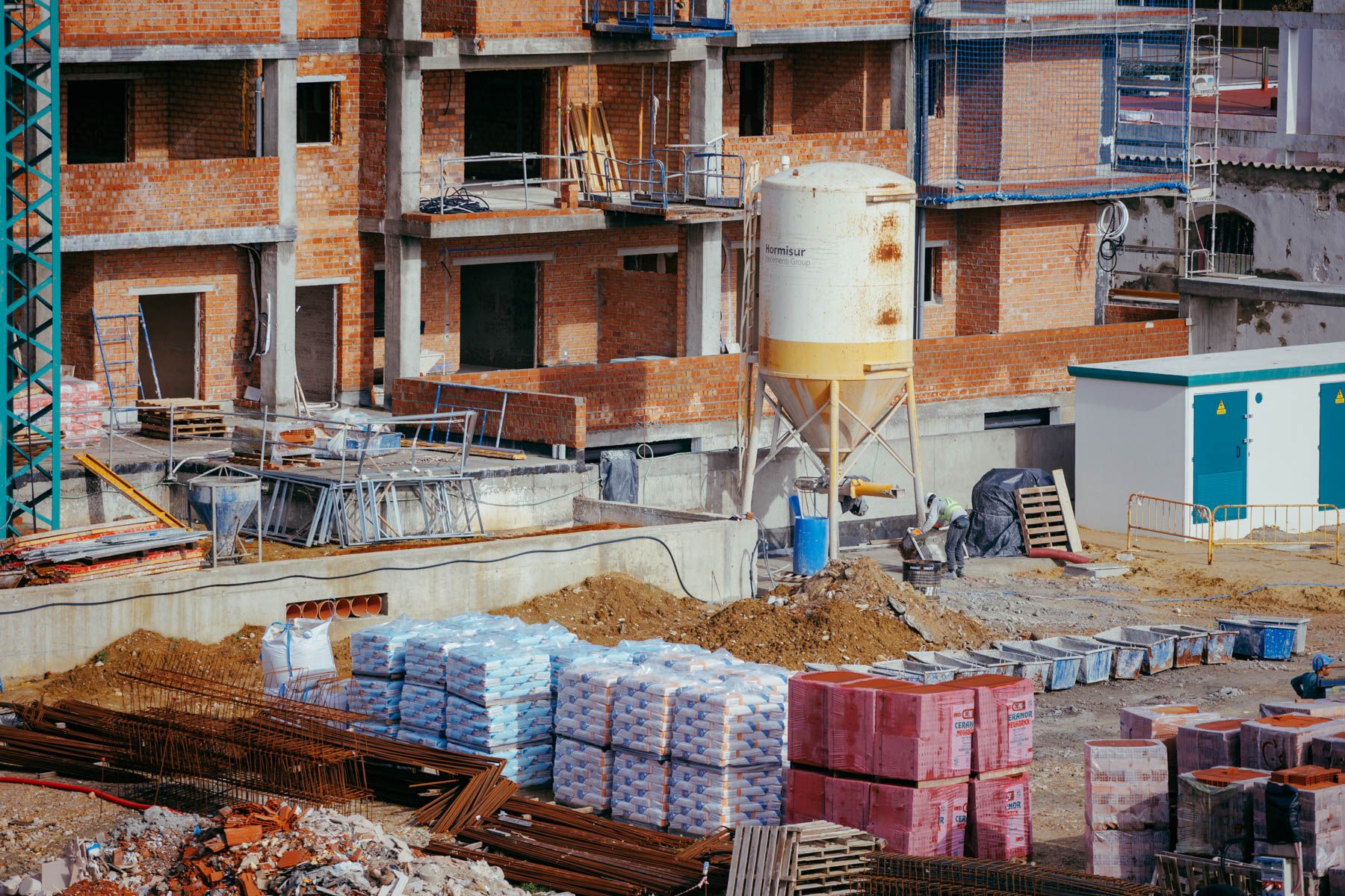 Viviendas en construcción, en una imagen reciente. Viviendas en construcción, en una imagen reciente.