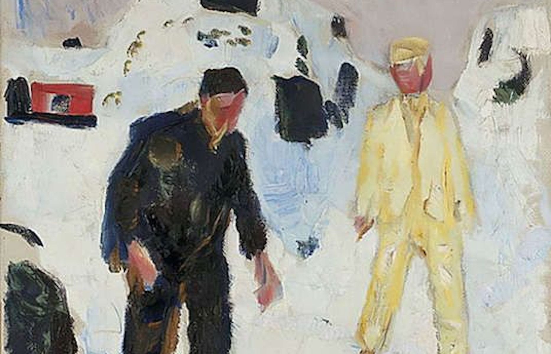 'Black and Yellow Man in Snow', de Munch. 'Black and Yellow Man in Snow', de Munch.