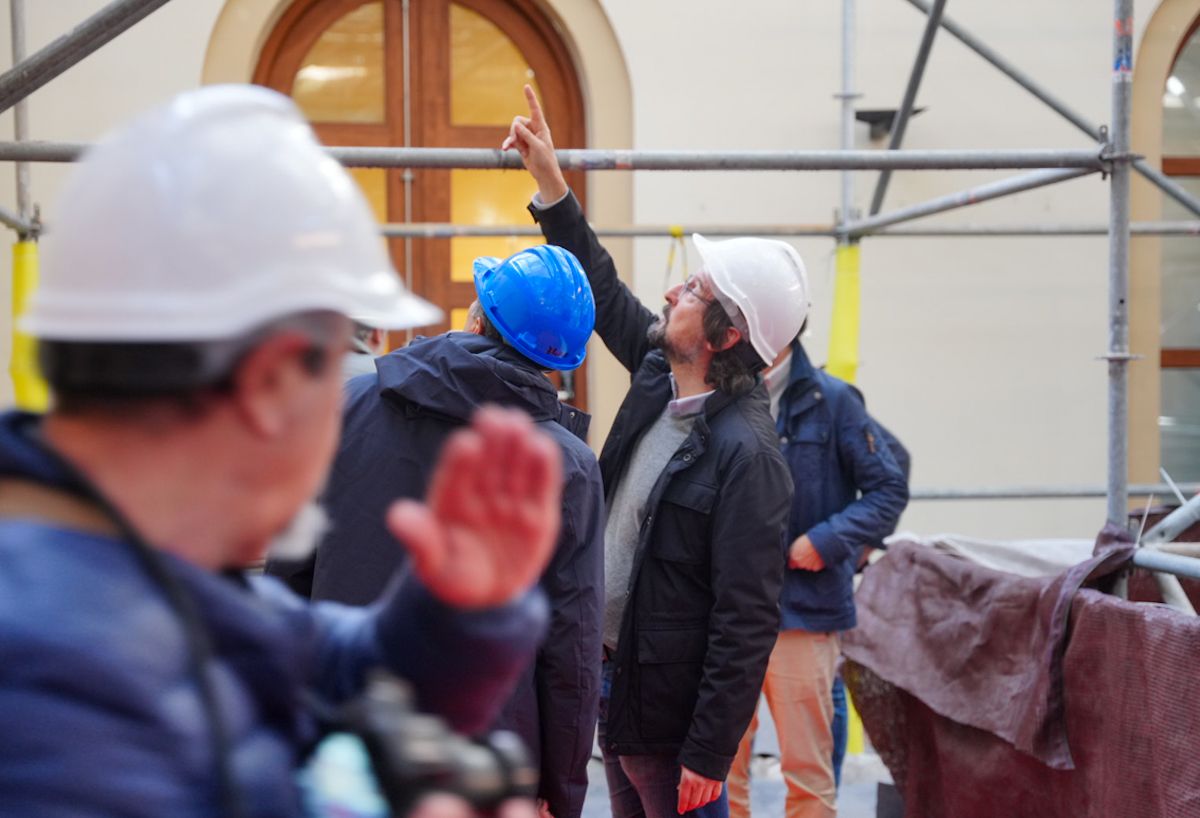 Avanzan las obras de mejora del Palacio de Congresos de Cádiz.