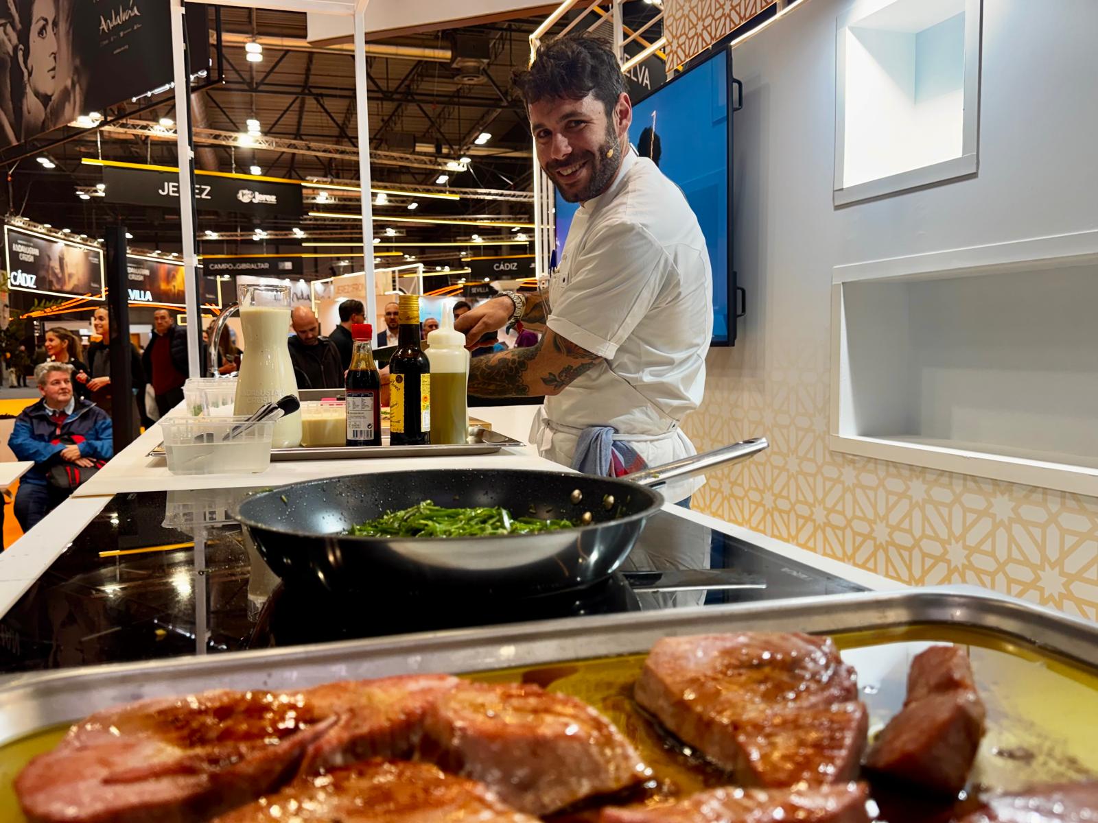 Bosco Benítez de Tierra de Sabores. Showcooking de Turismo Andaluz