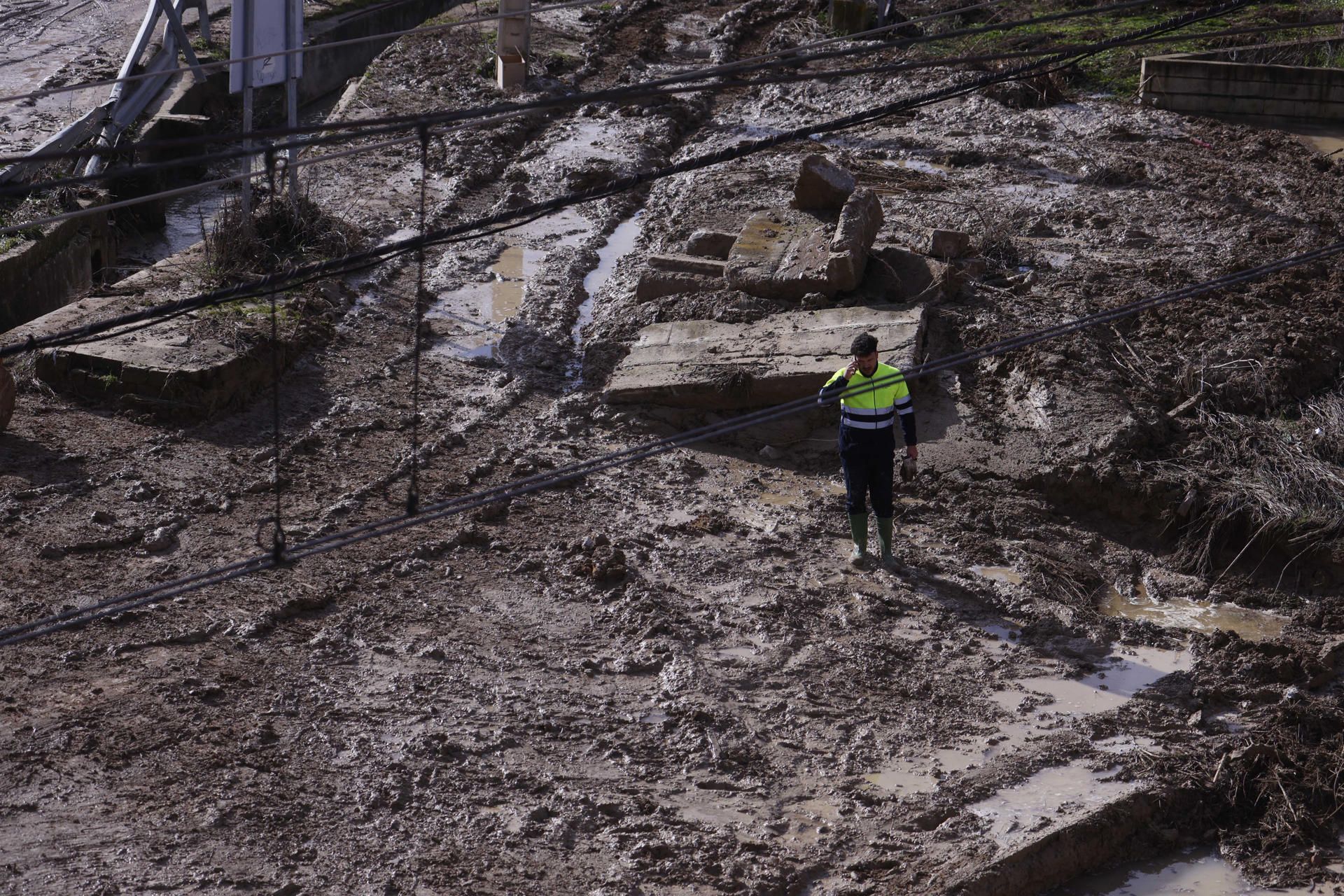 Consecuencias de la borrasca Ingrid en Andalucía.