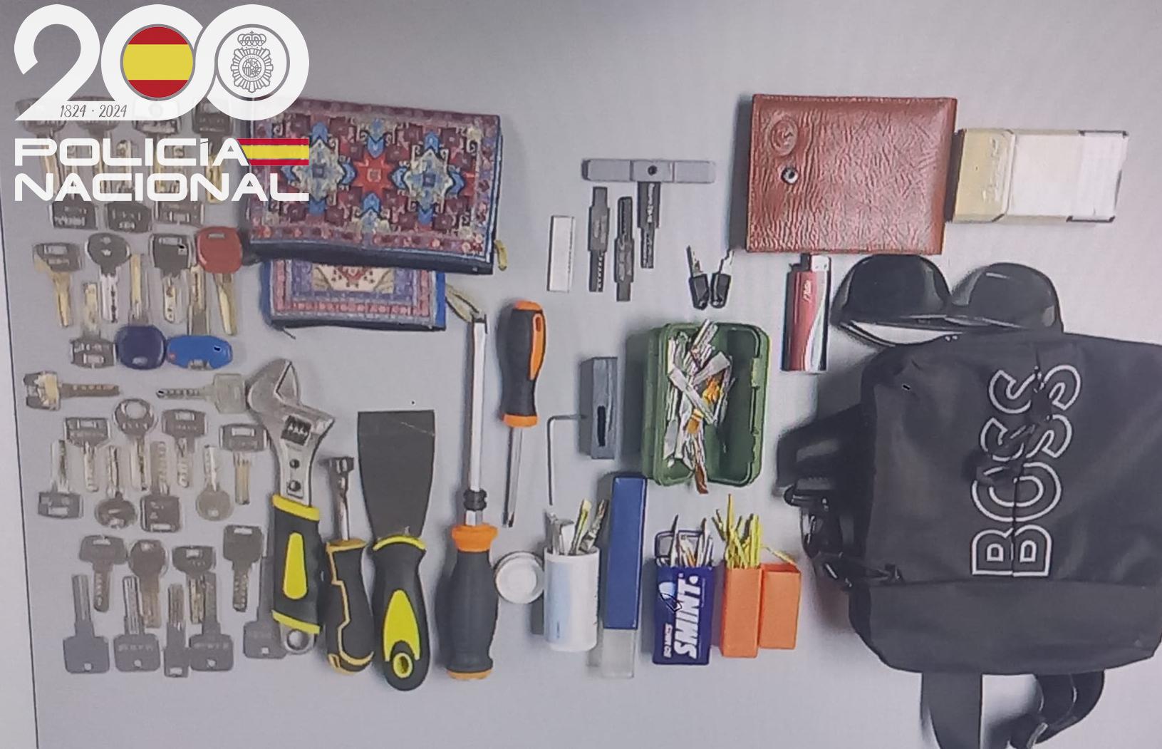 Juegos de llaves que tenían los ladrones.