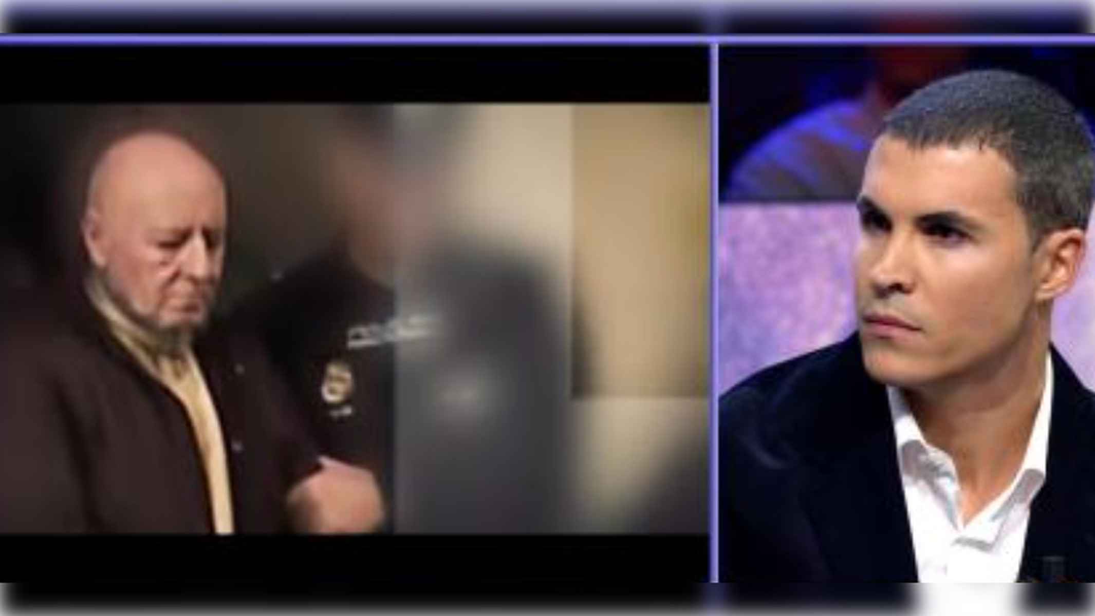 Imagen de la detención del padre de Kiko Jiménez y del colaborador televisivo. Imagen de la detención del padre de Kiko Jiménez y del colaborador televisivo.