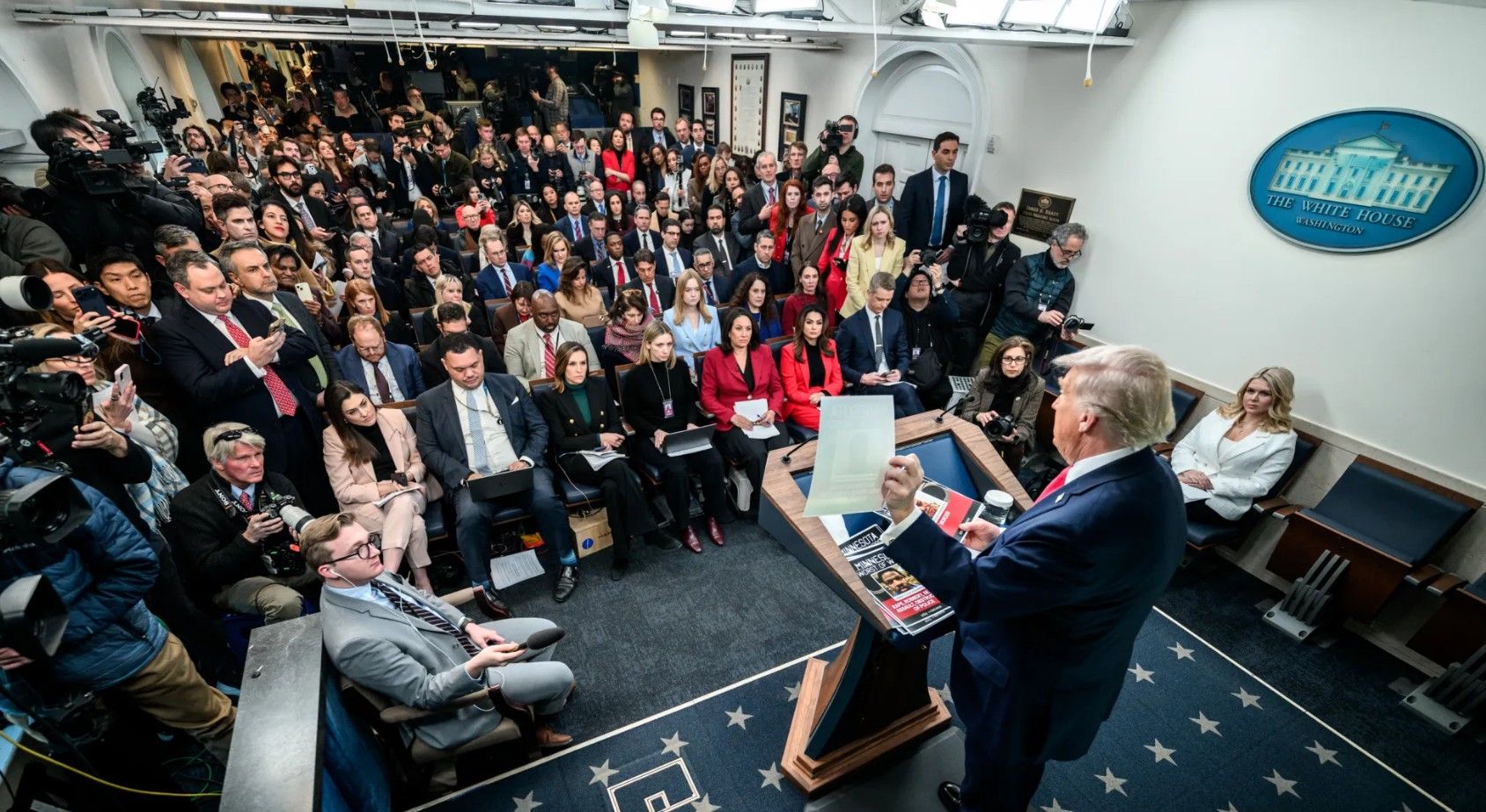 Donald Trump, en una rueda de prensa.