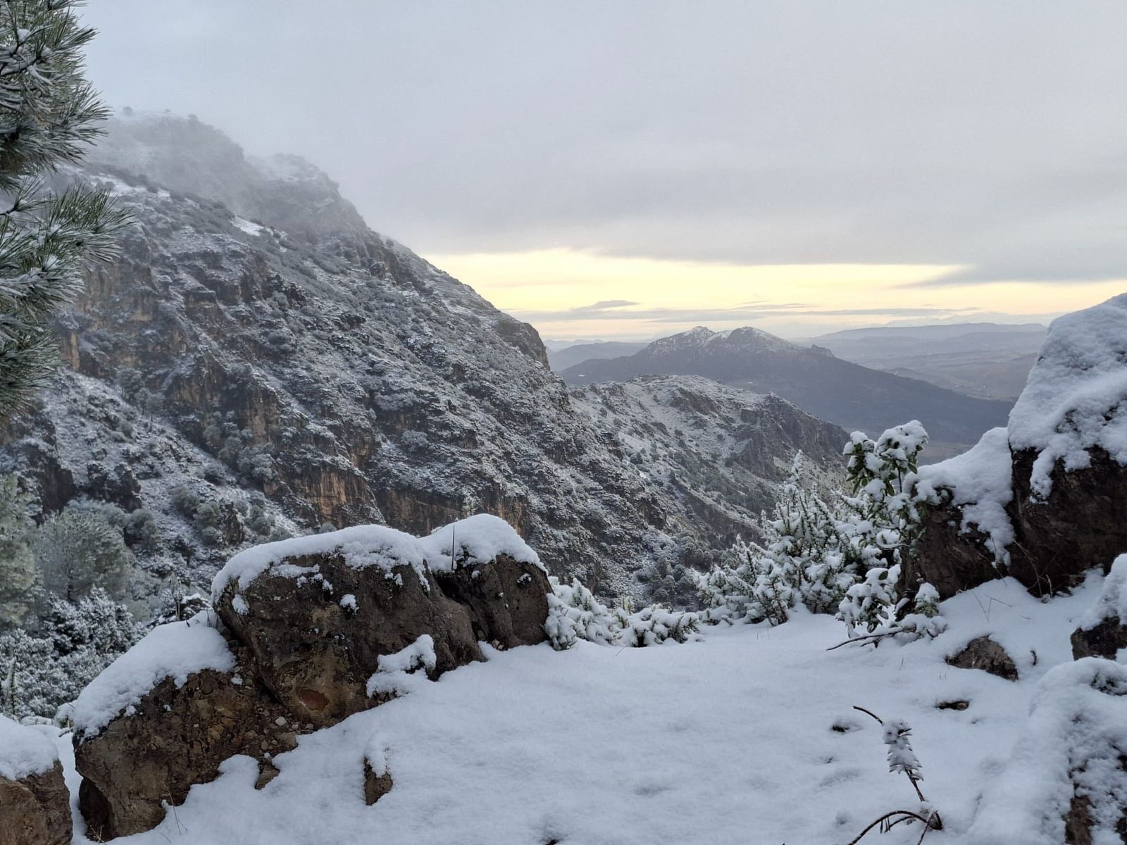 La nieve en Grazalema.