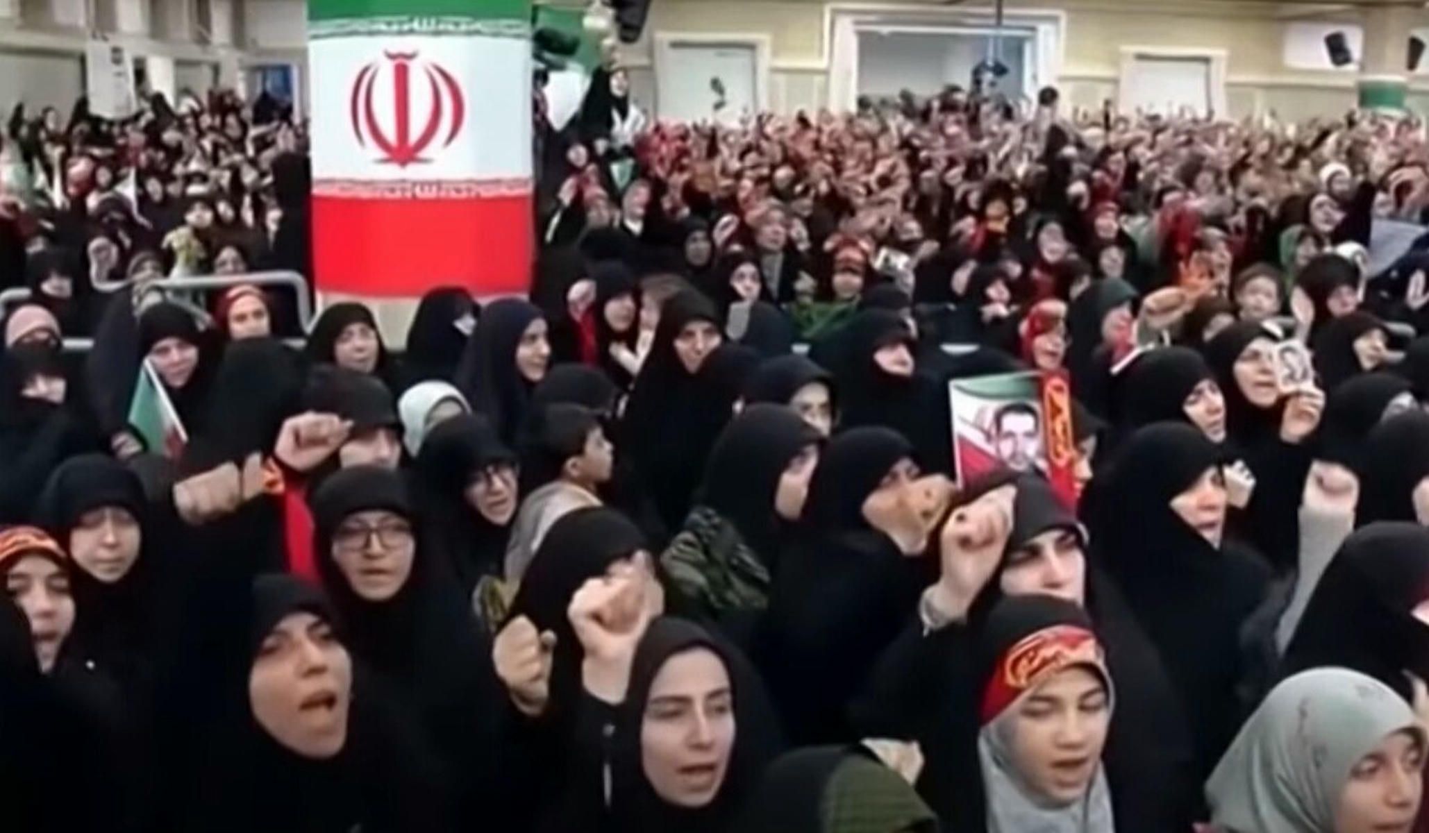 Las mujeres en Irán en una protesta.