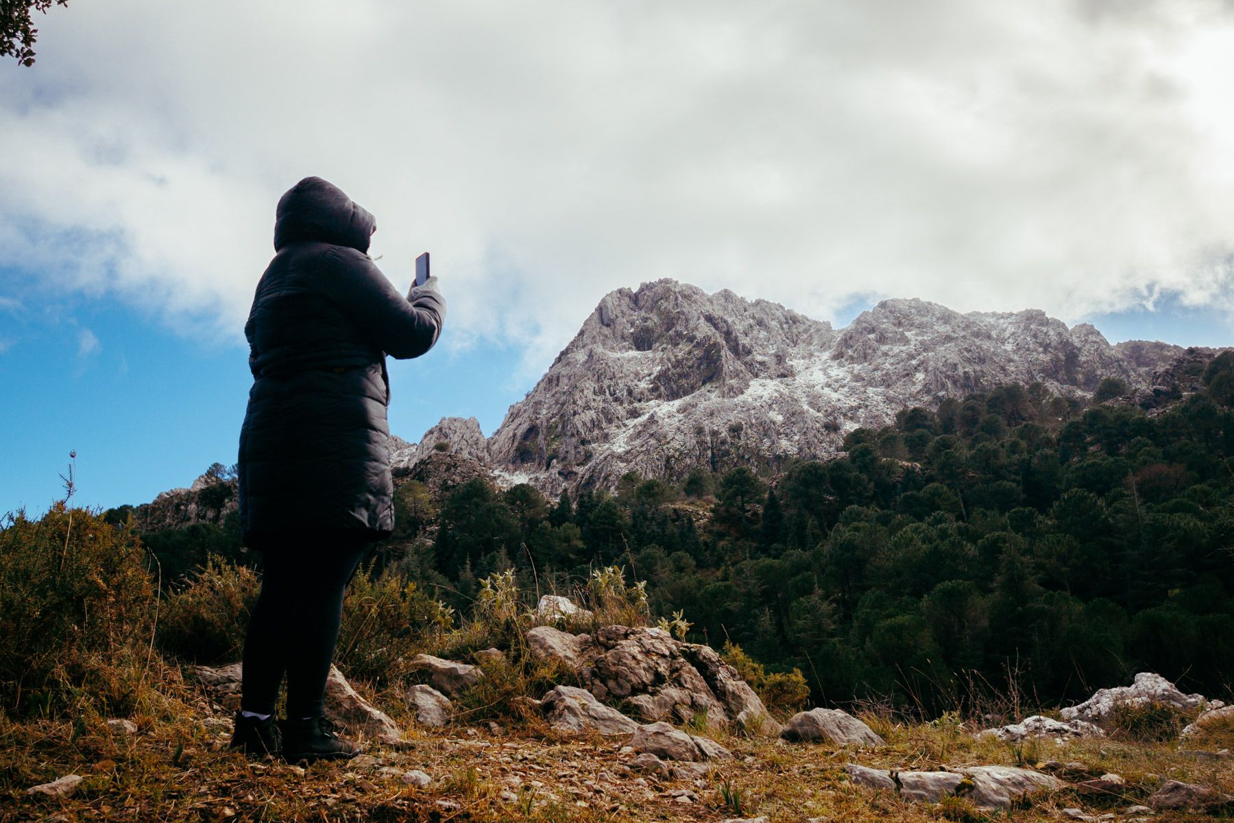 Nieve en Grazalema este mes de enero.