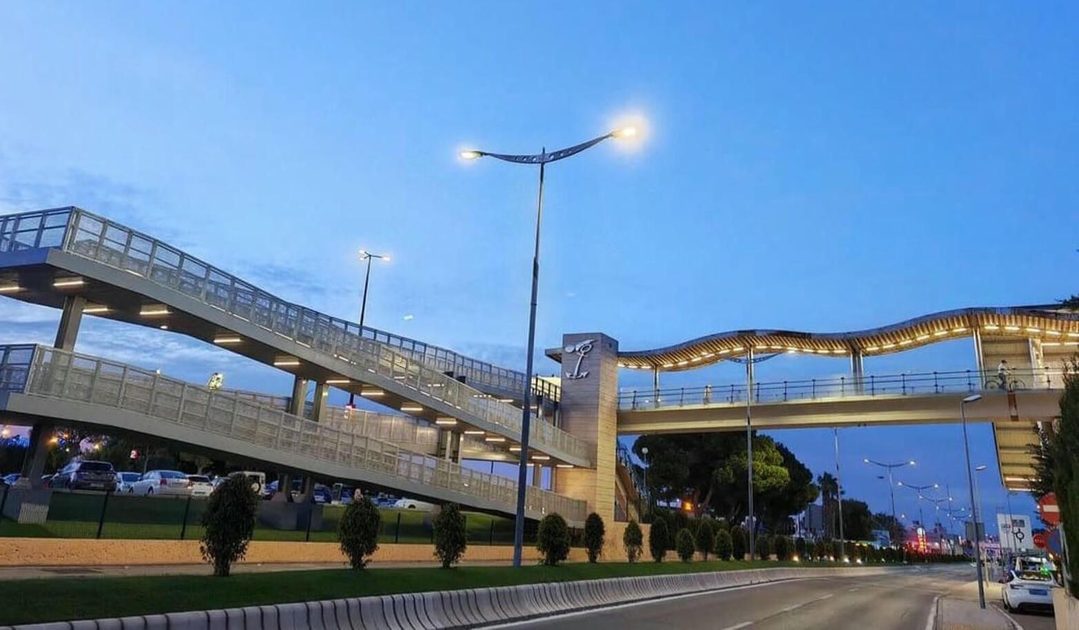 La pasarela de Bahía Sur, en una imagen de archivo del Ayuntamiento. La pasarela de Bahía Sur, en una imagen de archivo del Ayuntamiento.