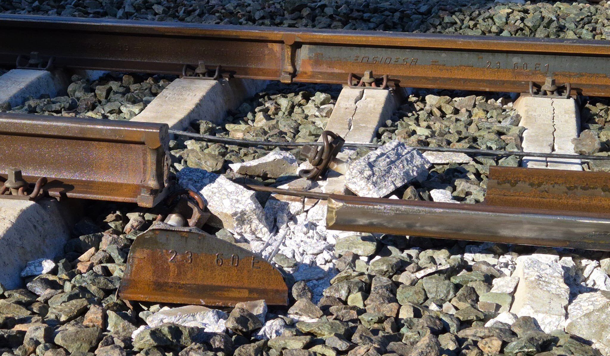 Las vías del accidente. Las vías del accidente.