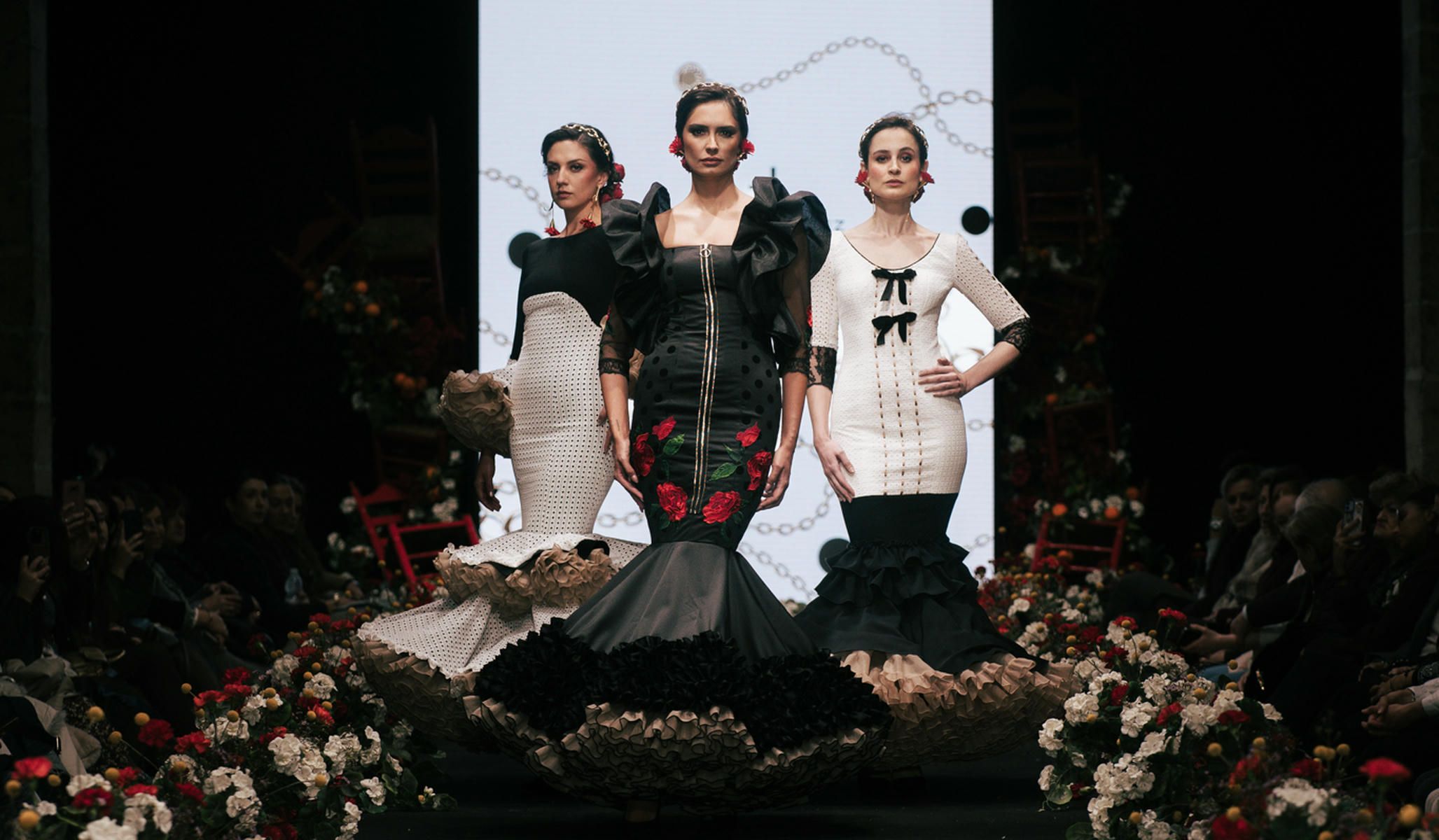 Modelos de Ángeles Fernández, en su presentación de Ataraxia en la Pasarela Flamenca Jerez