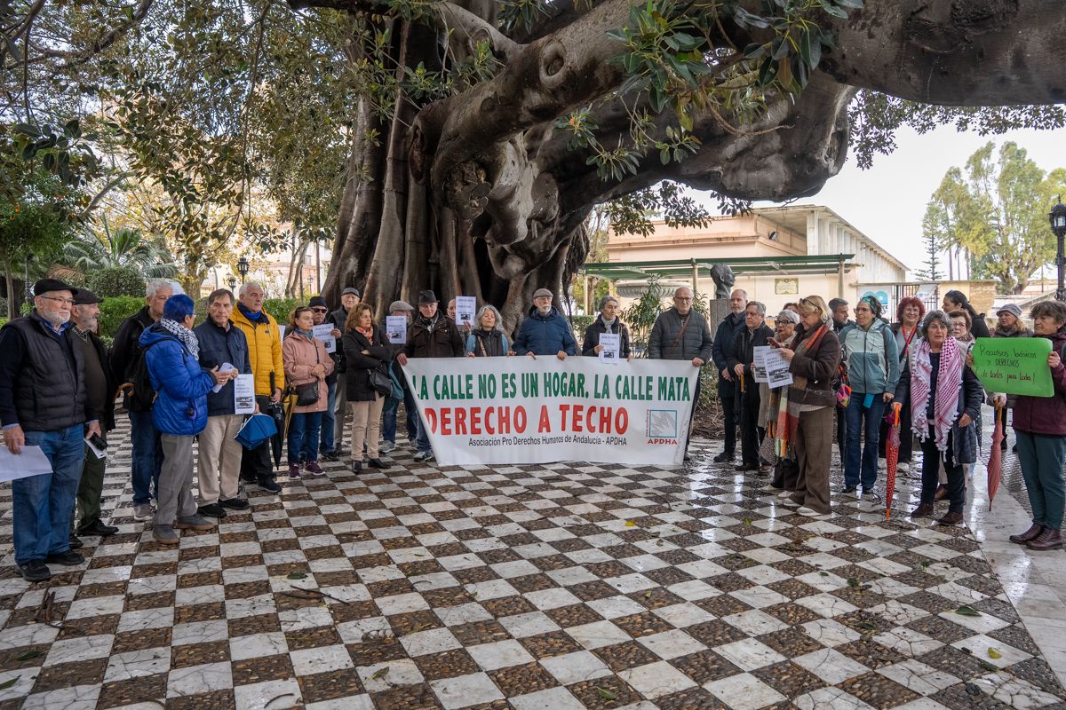 Una de las concentraciones en Cádiz por los derechos de las personas sin hogar.