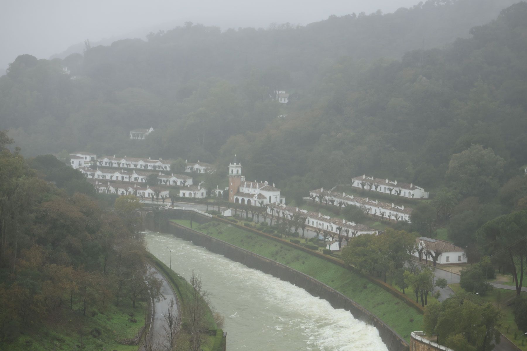 Lluvias en la provincia de Cádiz, en Los Hurones, este lunes.