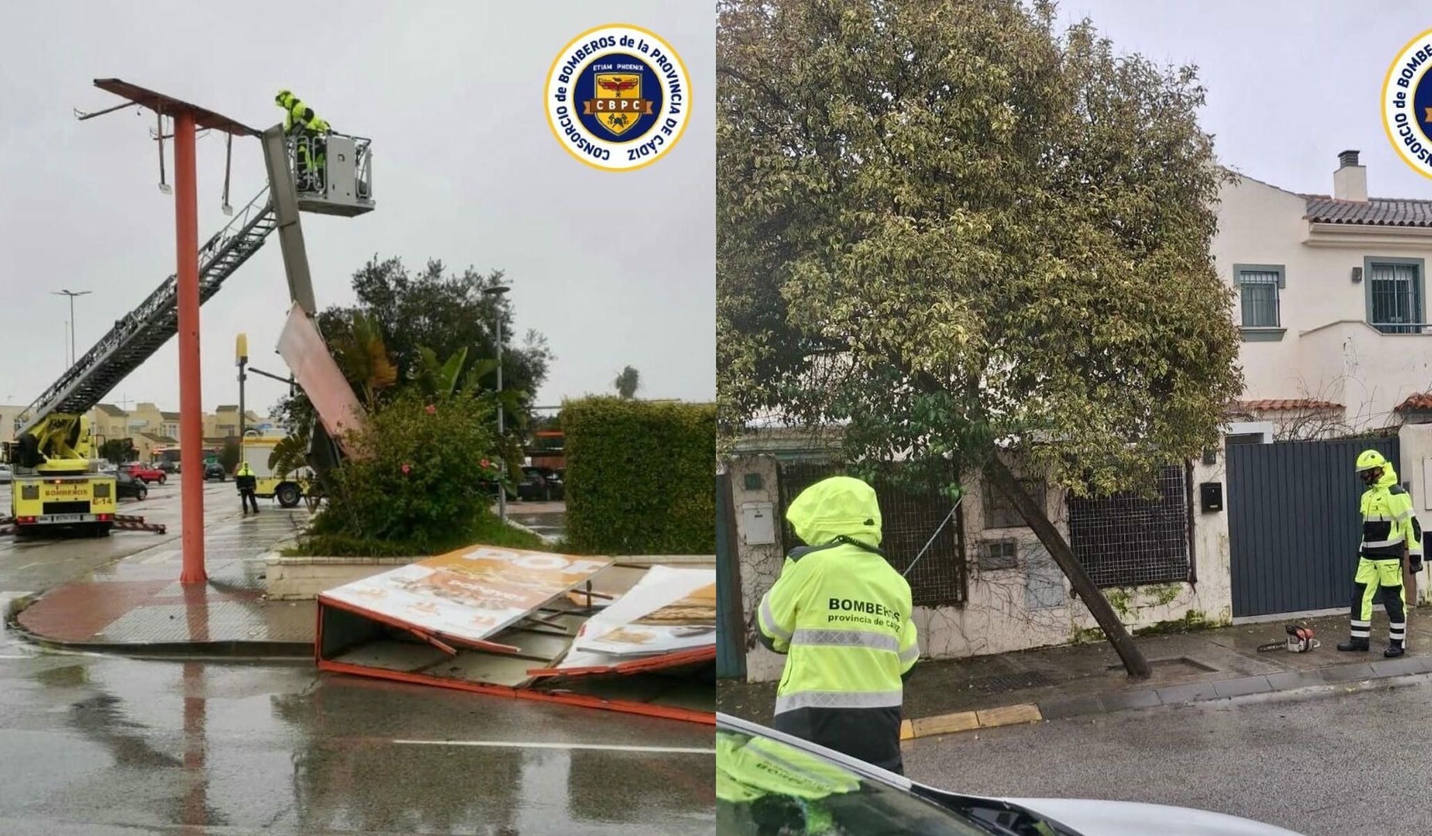 Actuaciones de Bomberos en la provincia de Cádiz.